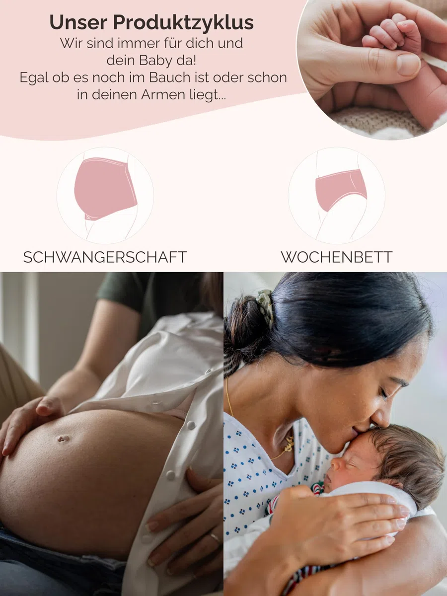 Herzmutter Stilltops Baumwolle OekoTex 100 - einfache Stillfunktion - Stilltop Set 2er - integriertes Bustier-BH mit Clip-Verschlüssen - 5420