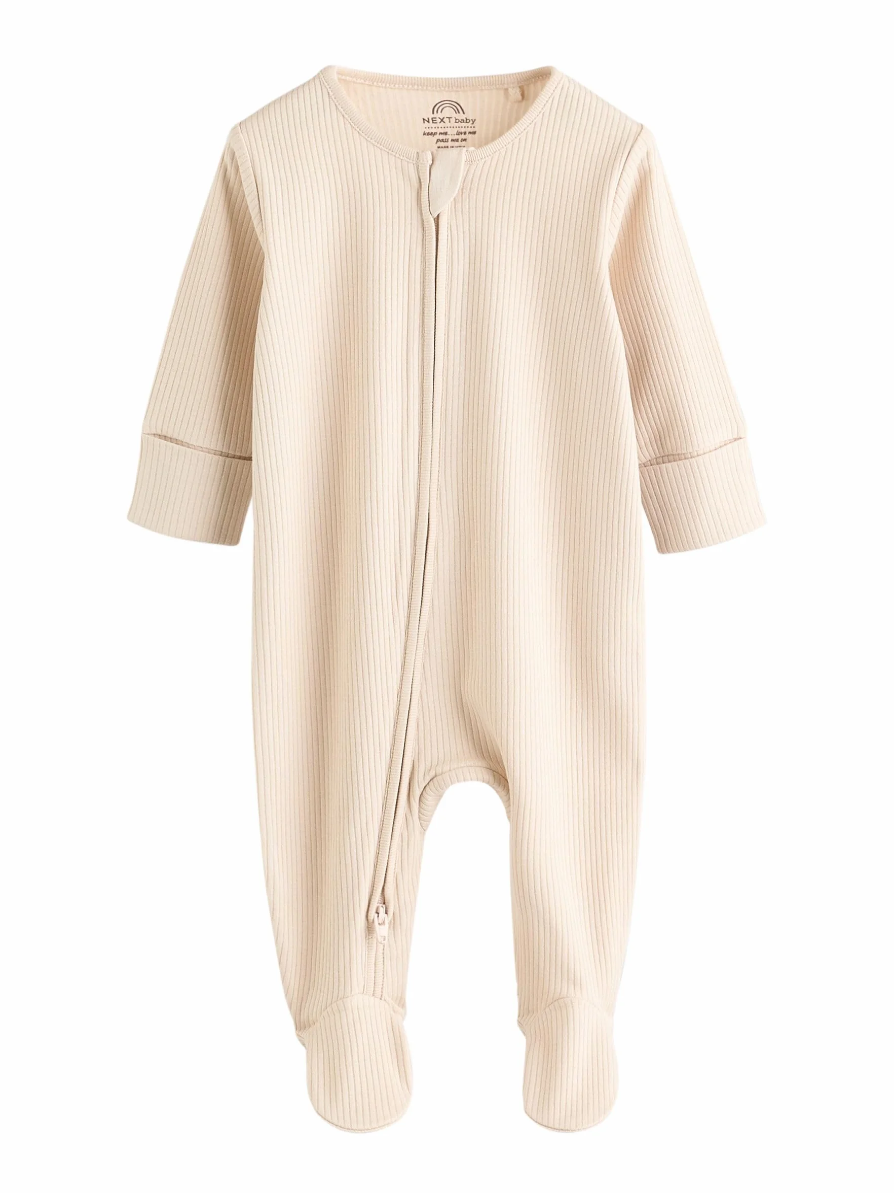 NEXT Baby Babystrampler Zwei-Wege-Reißverschluss, 3er-Pack