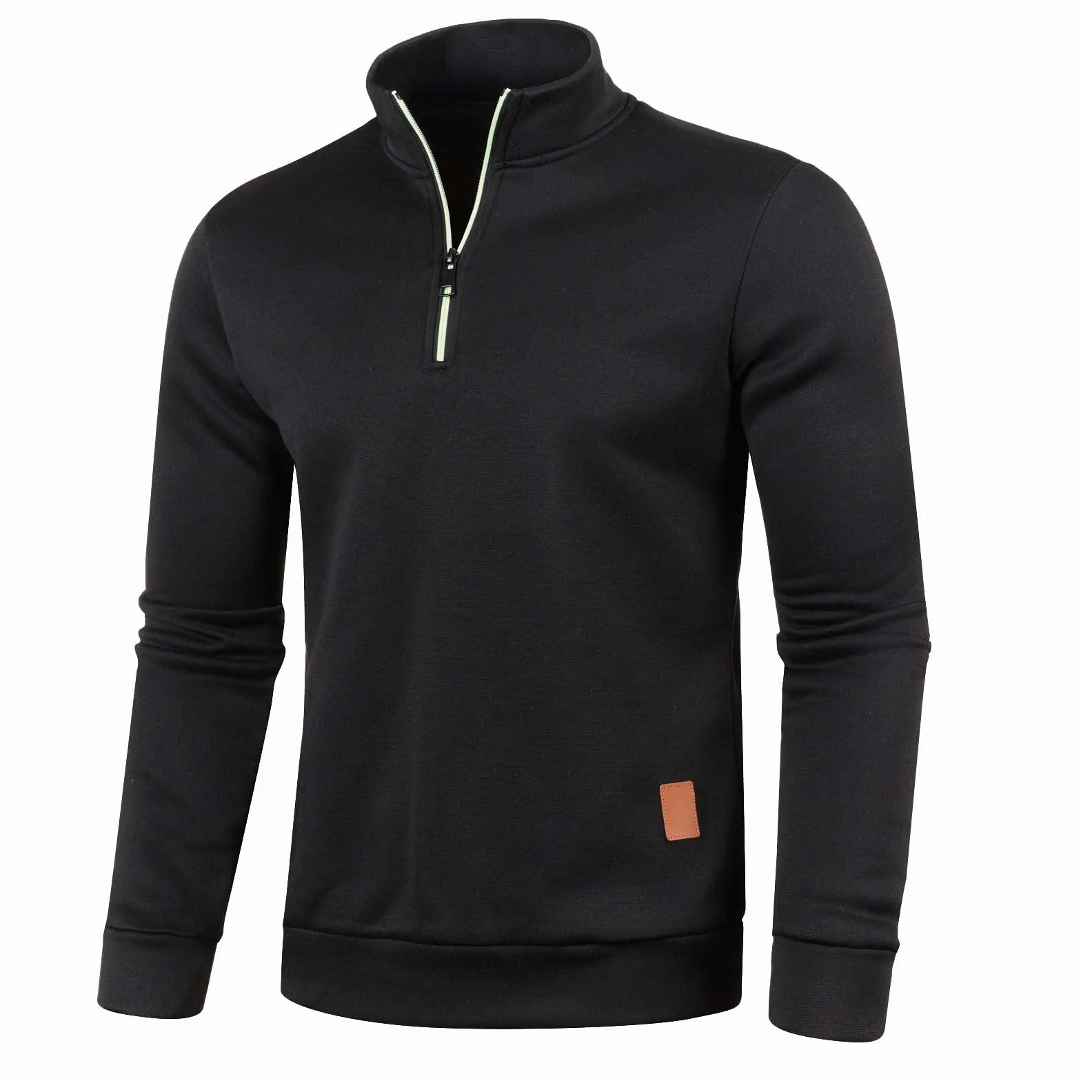 Generisch Half Zip Pullover Herren Rollkragenpullover Turtleneck Troyer Arbeitspullover Winter Slim Fit Strickpullover Übergangsjacke Warm Fleecepullover Langarm Business Outerwear Pullover Sweater