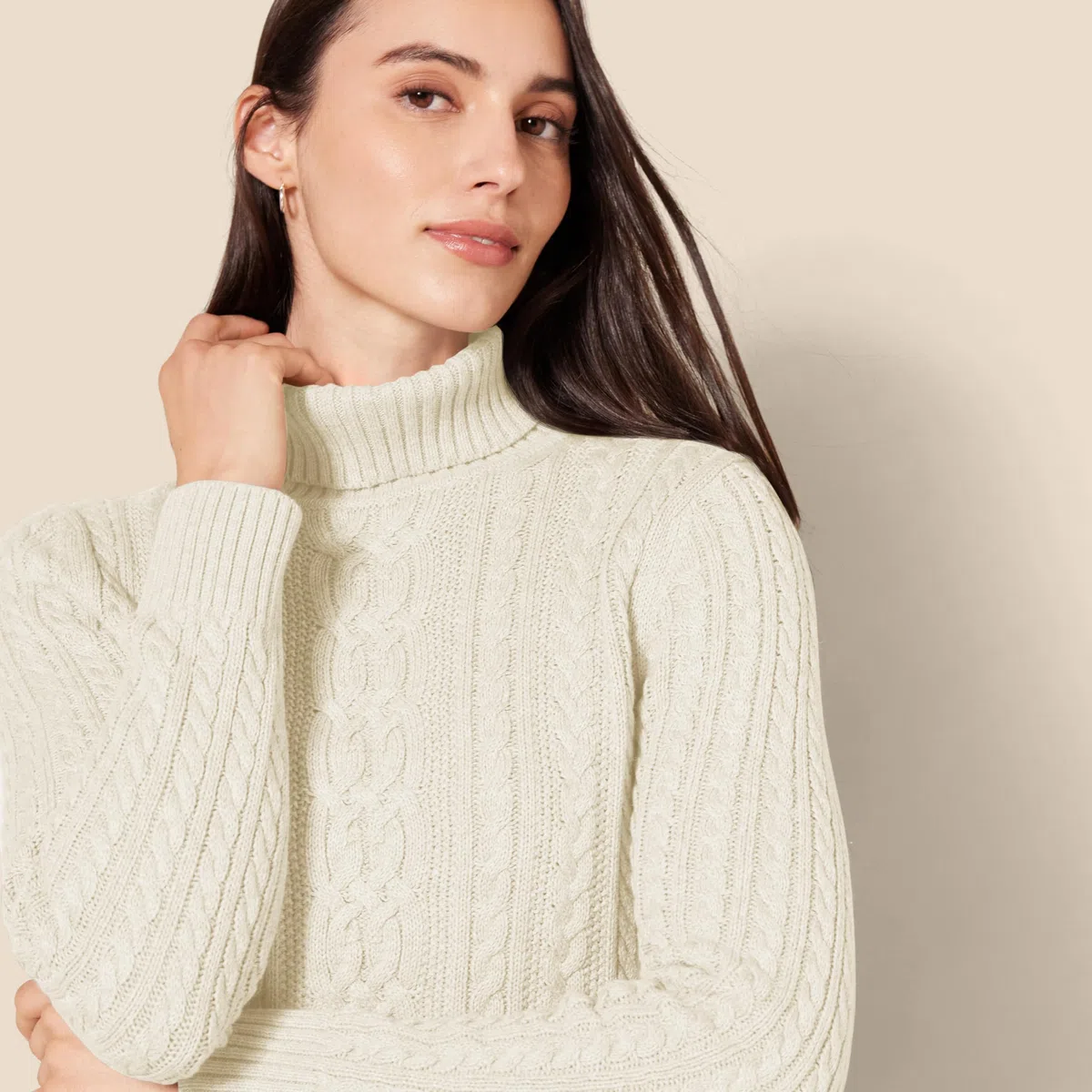Amazon Essentials Damen Leichter Rollkragenpullover Mit Zopfmuster (Erhältlich In Übergröße)