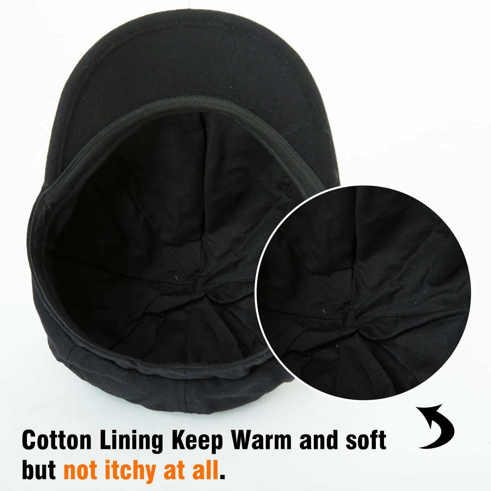 Comhats Damen Ballonmütze Wolle warme Schirmmütze Wintermütze Barett Maler Mütze mit Visor