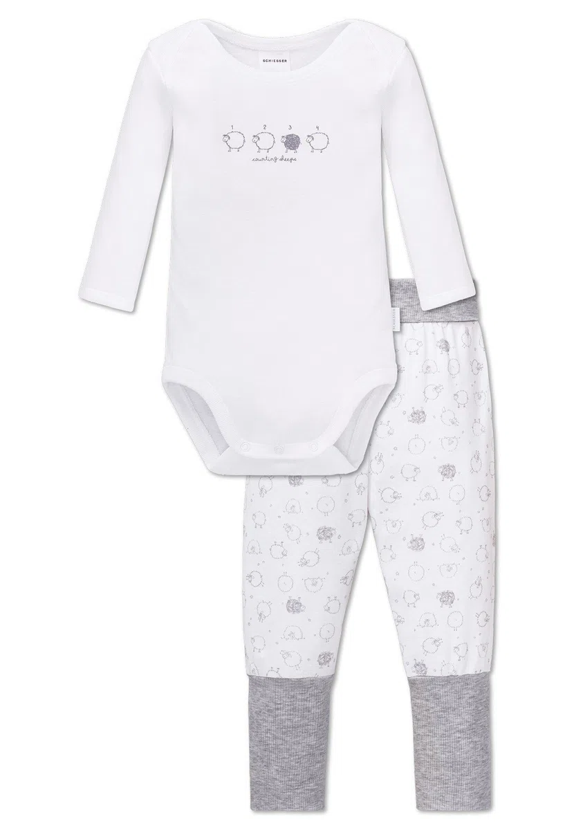 Schiesser Baby Unisex Body Hose Schnuffeltuch 3teiliges Set Geschenkset - 154667
