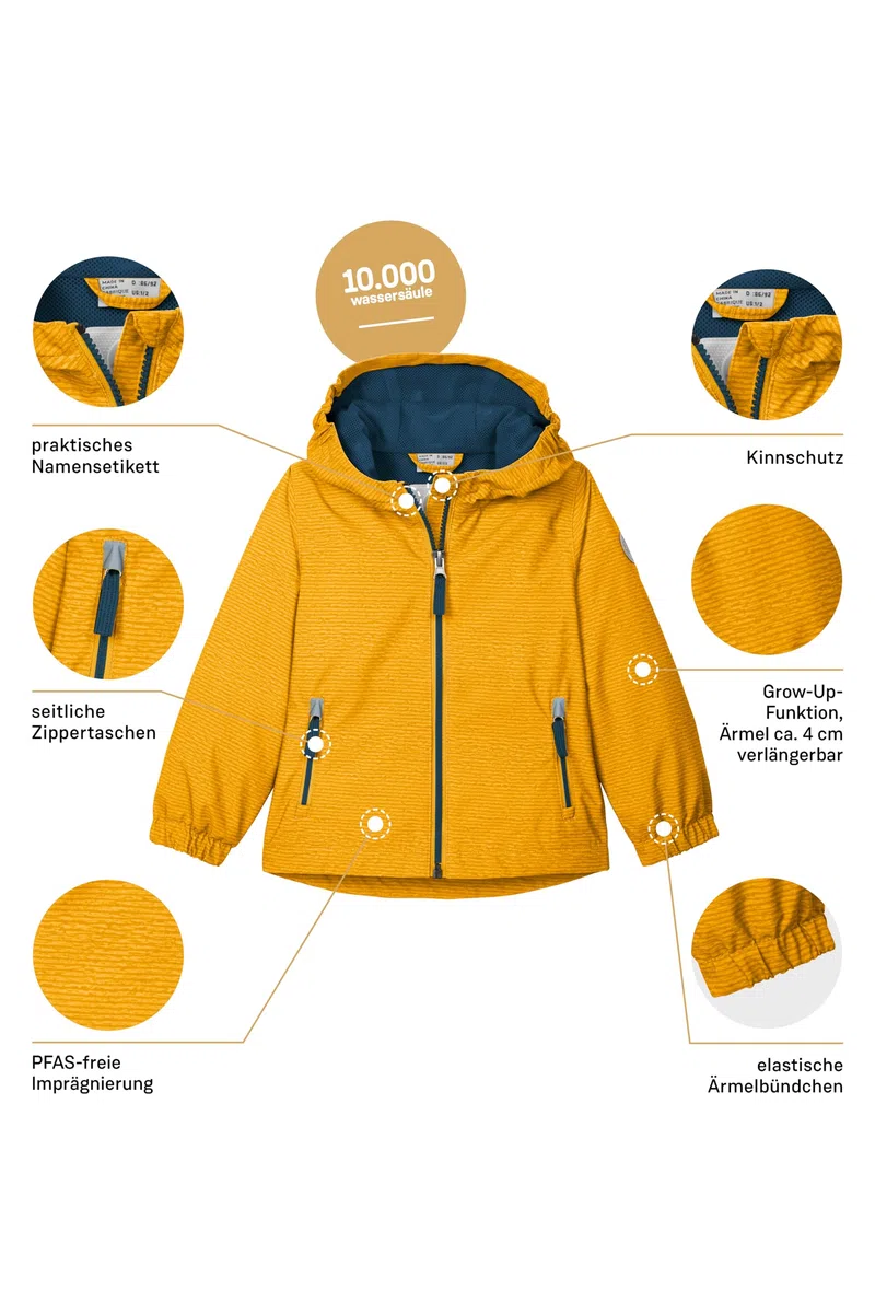 first instinct by killtec Unisex Kinder Fios 6 Mns Jckt Funktionsjacke/Regenjacke mit Kapuze