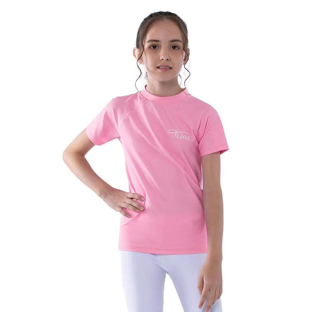Mädchen Kurzarm UV Schwimmshirt Kinder Badeshirt UPF50 + Schnelltrocknend Rashguard 4~14 Jahre