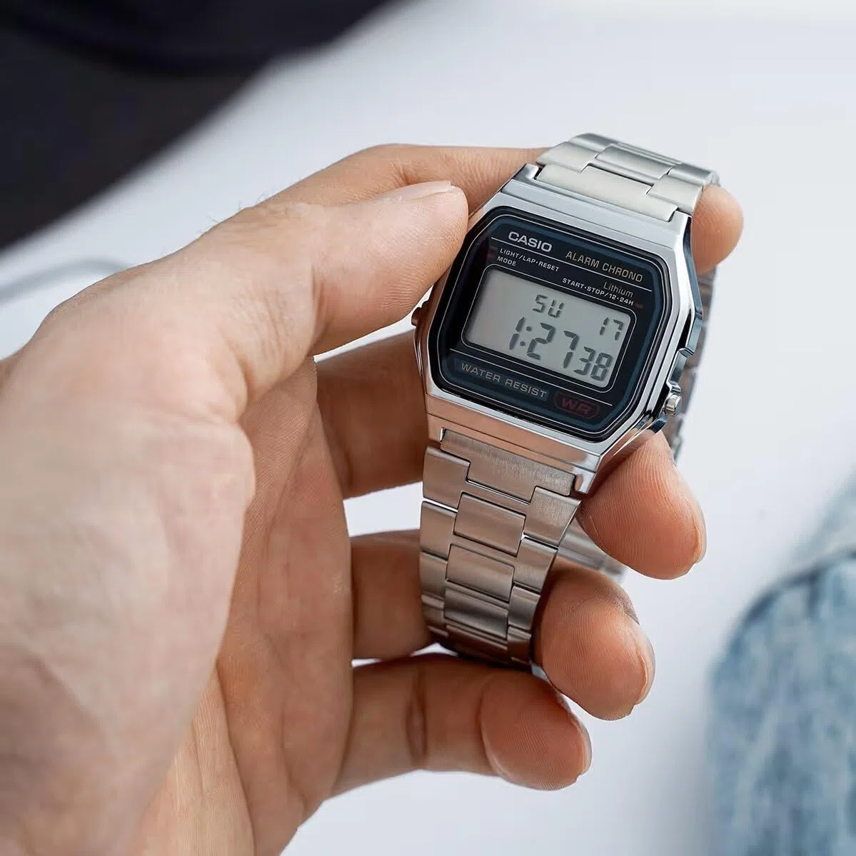 Casio Mens Classic Stainless Steel Digital Watch