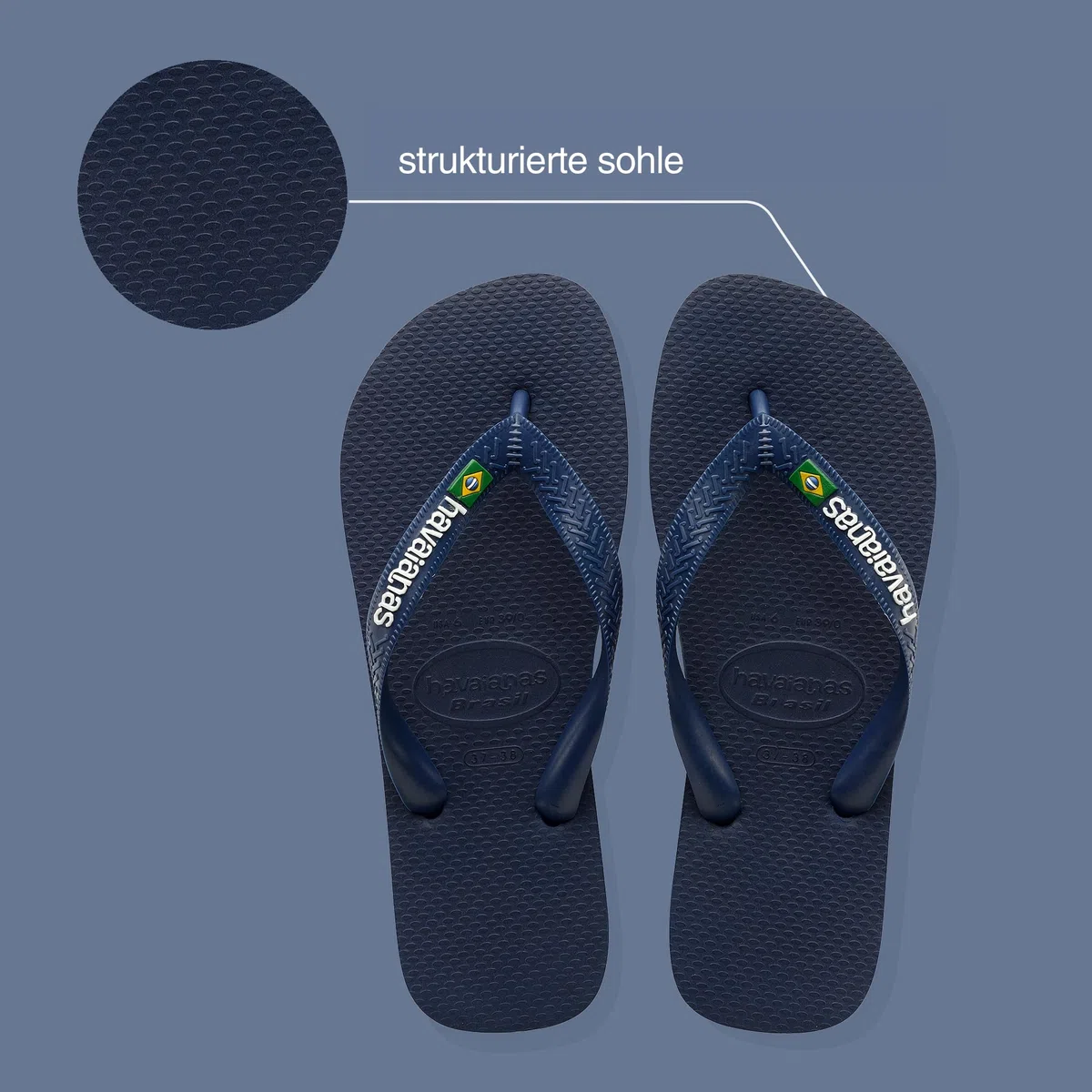 Havaianas Brasil Logo Zehensandalen Herren Schwarz Zehensandalen Shoes