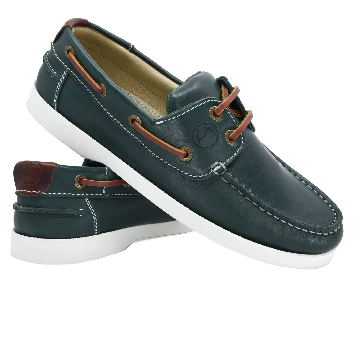 Seajure Damen Bootsschuhe Matira Grün Leder