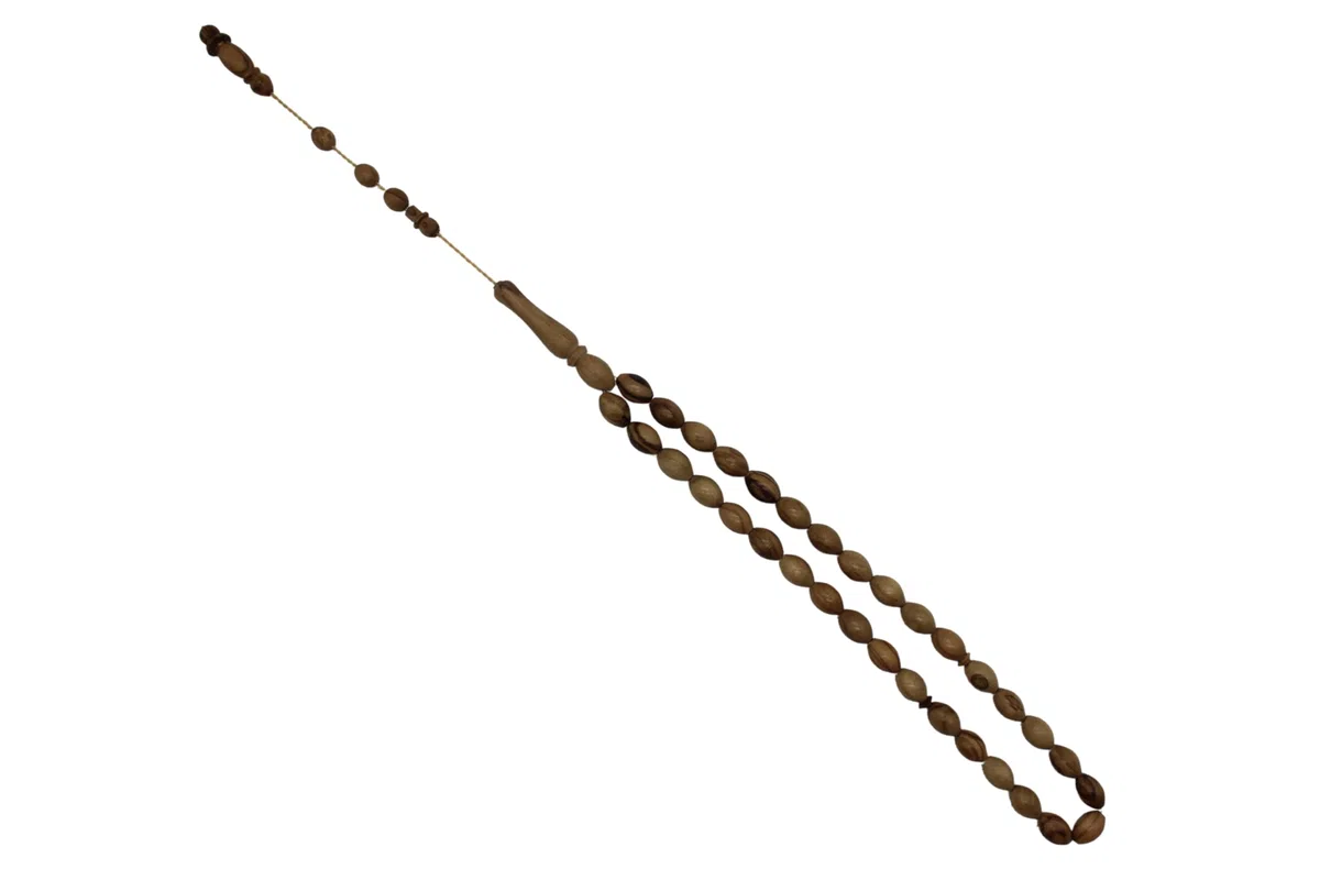 Handgefertigte Olivenholz 33 Perlen Tasbeeh Misbaha Islamisches Geschenk Tasbih Gebetskette Tesbih 10mm Mittlere Größe Dhikr Rosenkranz, Medium, Olivenholz