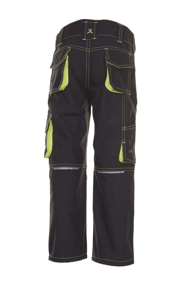 Planam 6110 Junior-Hose - Optimale Sicherheit und Komfort - Farbe: Anthrazit/Gelb - Größe: 122