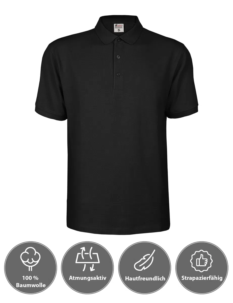 ALPIDEX Herren Polo Shirts 3er Set 100% Baumwolle Poloshirt Männer T-Shirt Kurzarm Shirt Einfarbig Casual Polohemd S M L XL XXL 3XL 4XL 5XL