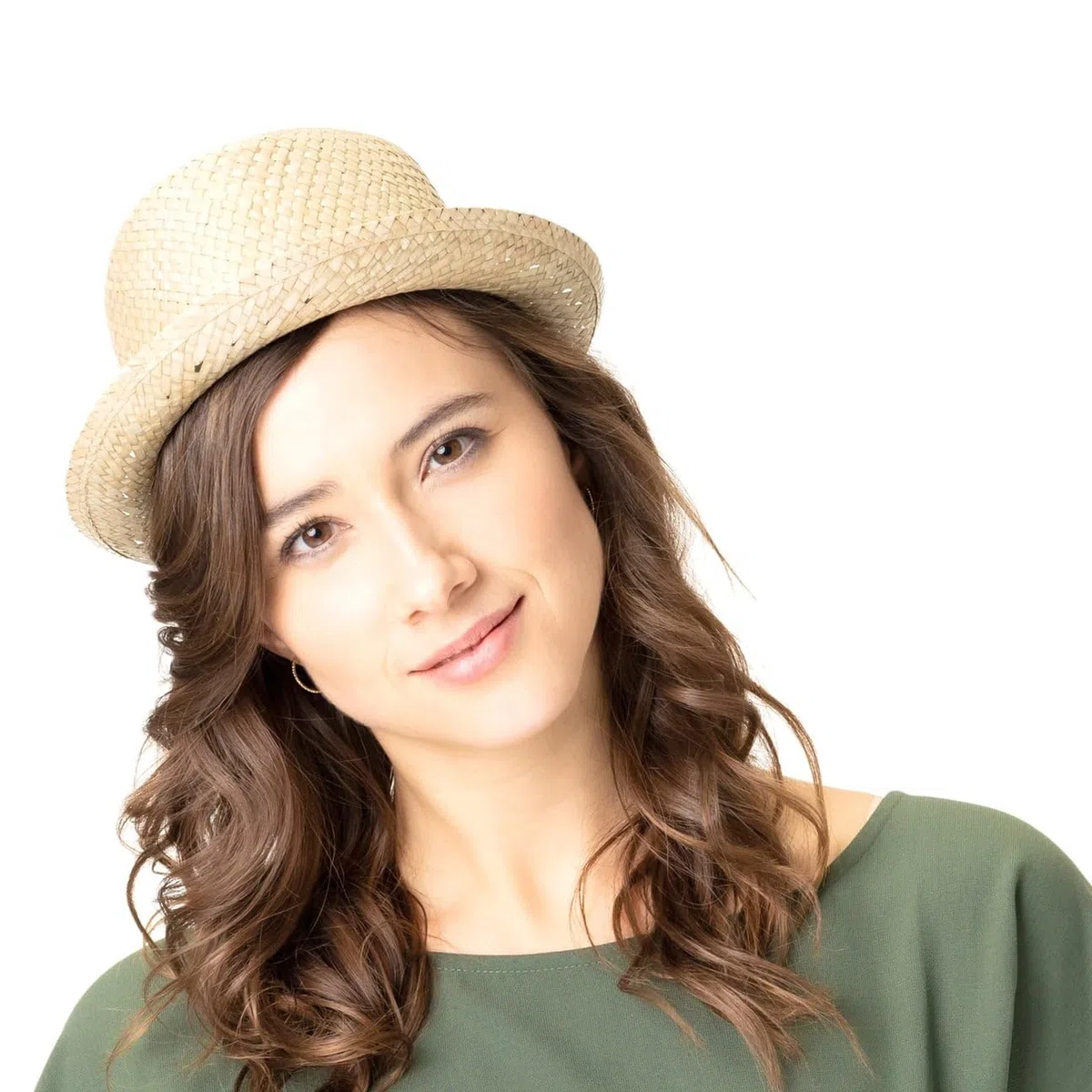 Lipodo Bemiro Player Strohhut Fedora Made in Italy Damen und Herren Frühling Sommer