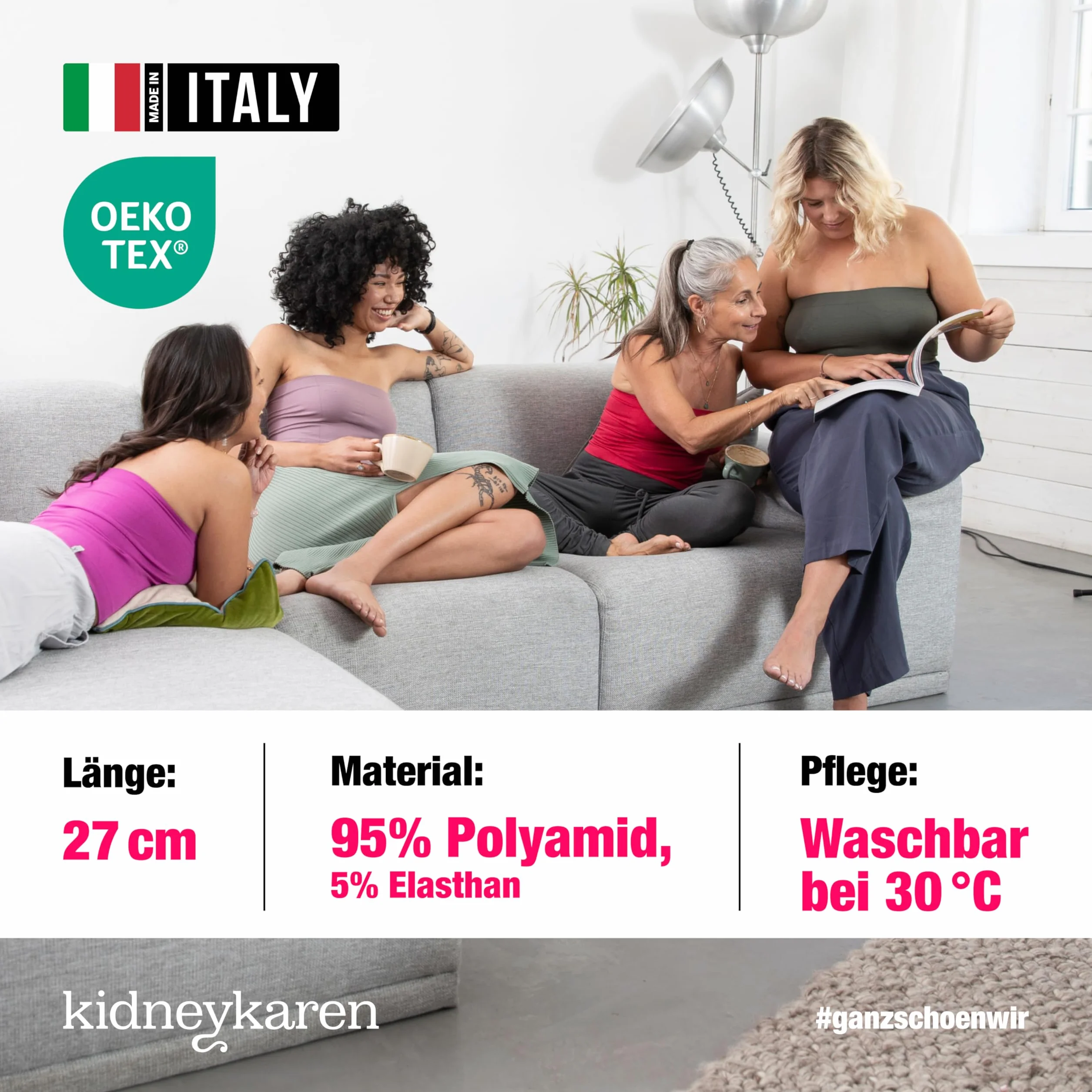 Tube Nierenwärmer Damen: Premium Rückenwärmer Rund-Strick, Bandeau-Top, Bauchwärmer & Rock, Für Alltag, Yoga & Sport, Shirtverlängerung, Stretch Schlauchrock, OEKO-TEX 100