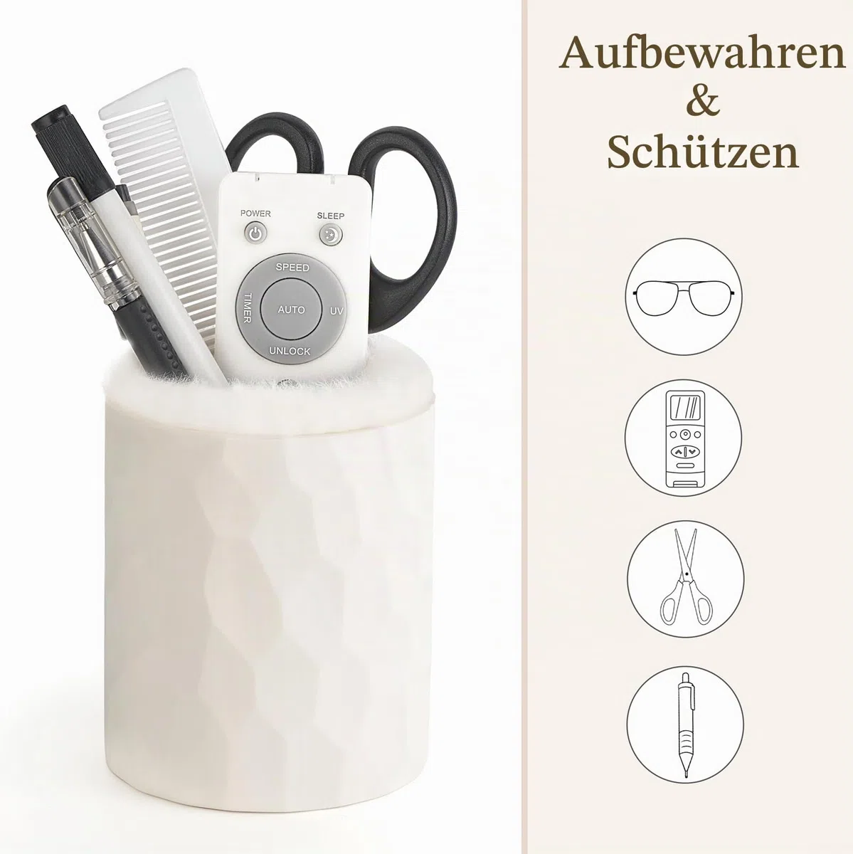 Mkono Mit Plüsch gefütterter Brillenhalter, schützender Brillenhalter