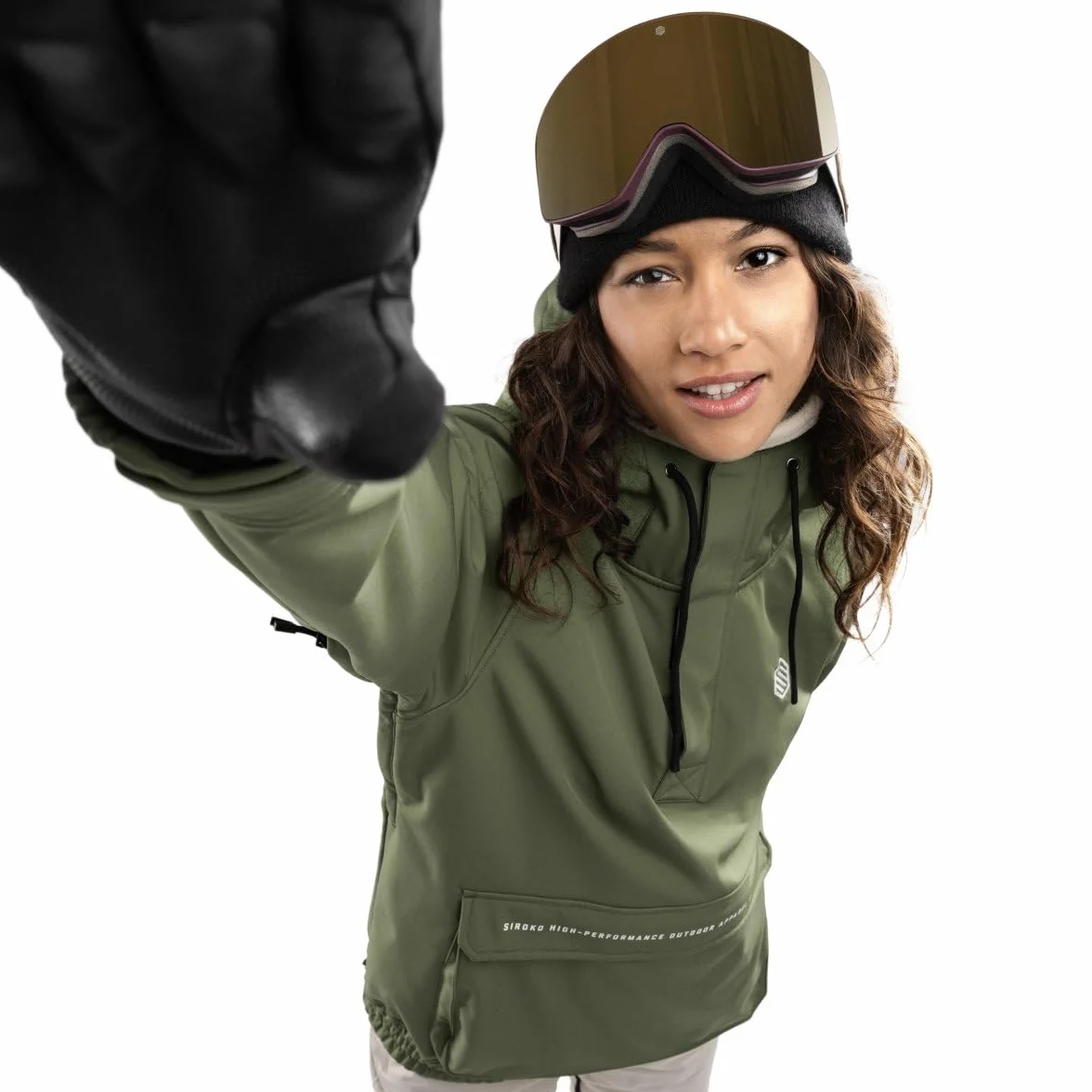 SIROKO - Snowboardjacke mit Kängurutasche für Damen W3-W Robson