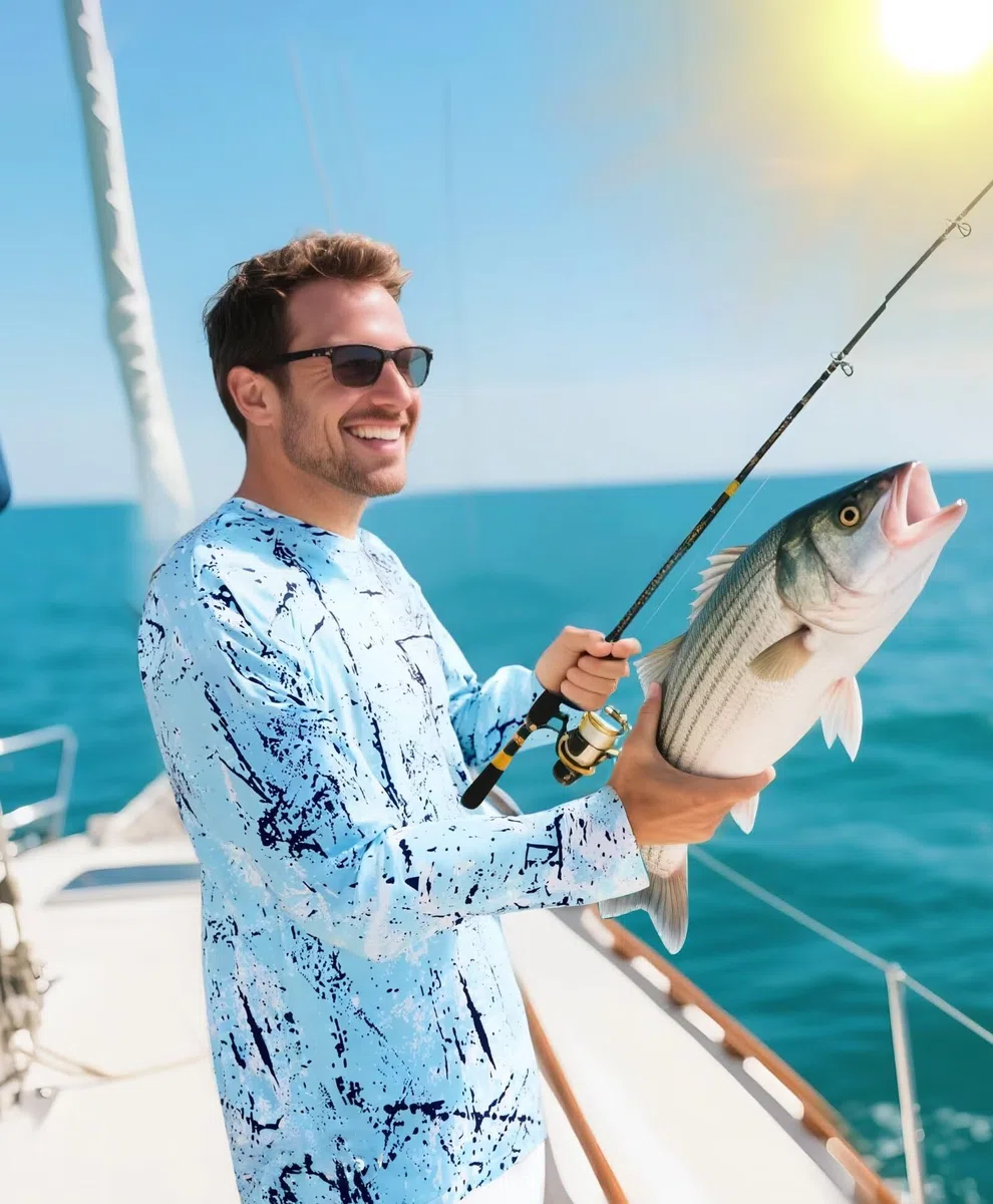 UPF 50+ UV Shirt Herren Langarm Kapuze - Sonnenschutz Hoodie Schnelltrocknend, Rashguard Herren Wasser Sport, Atmungsaktives Laufshirt Schwimmshirt Angeln Wandern Surfen