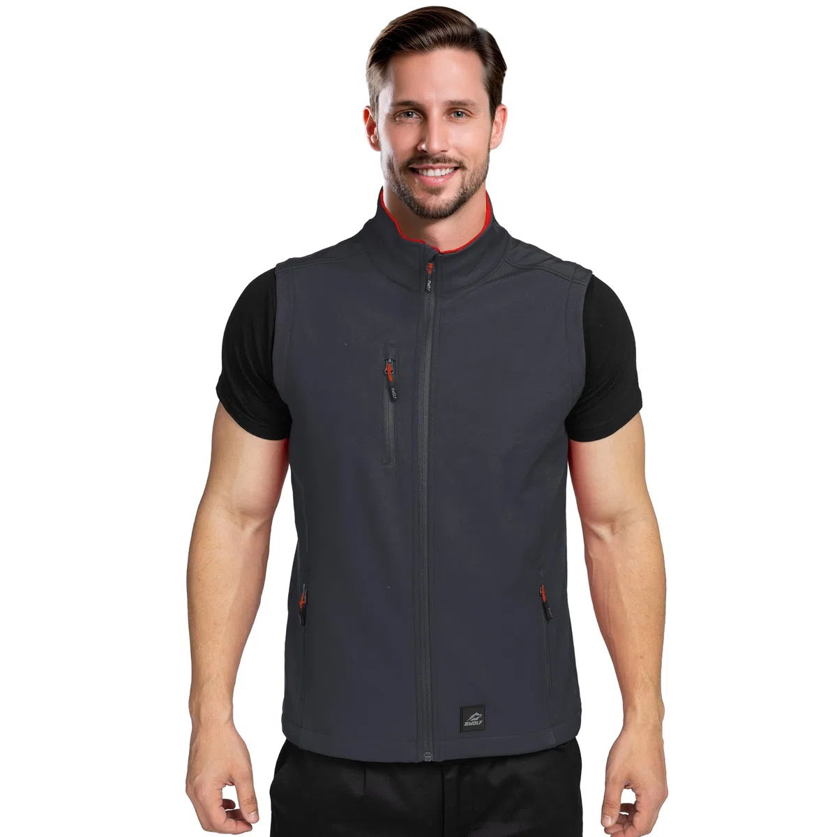 BWOLF GRIN Softshell Weste Herren Outdoor Softshellwesten für Herren Arbeit Weste Softshell Herren Gefütterte