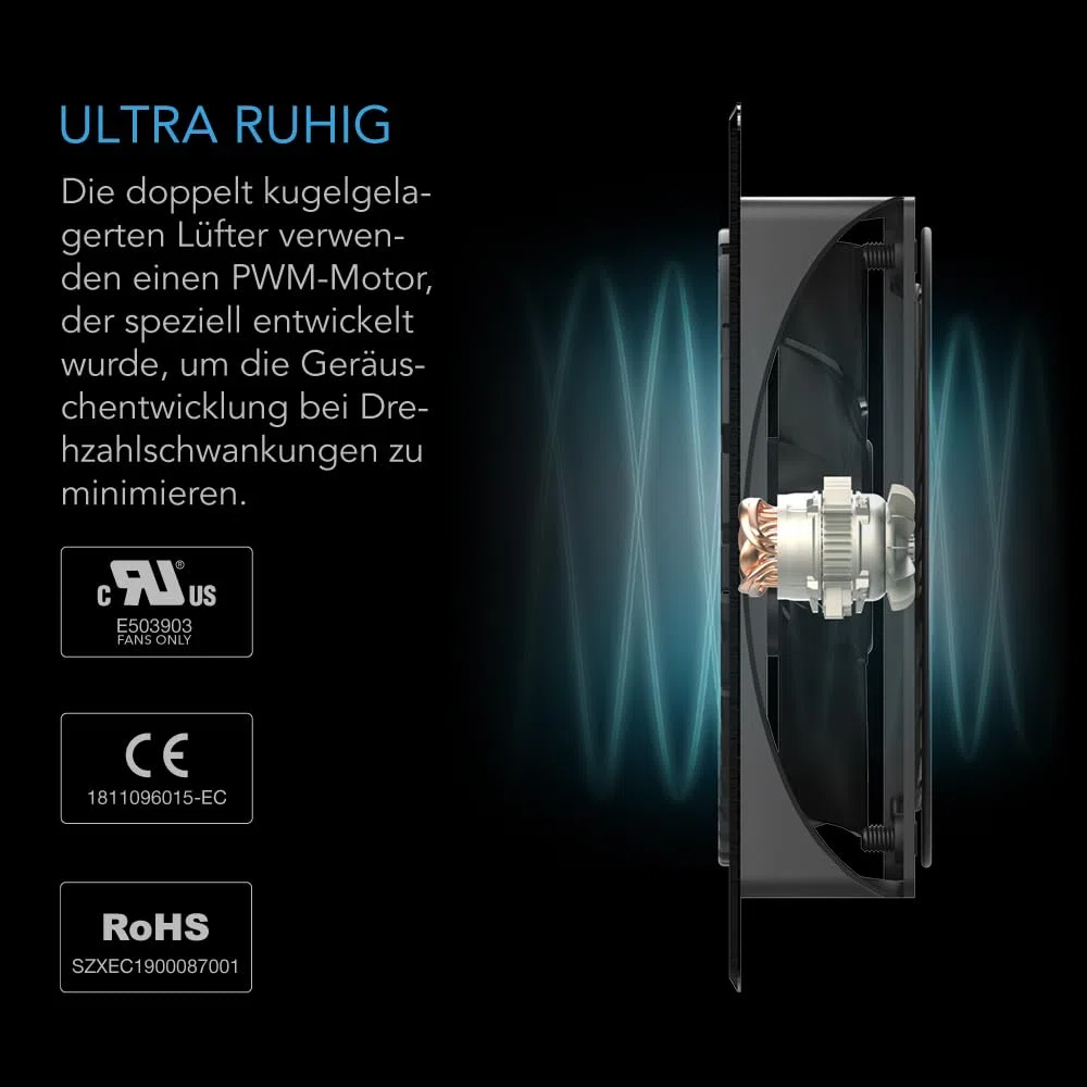 AC Infinity airplate T3, leise Kühlung Fan System mit Thermostat Kontrolle, für Home Theater AV Schränke