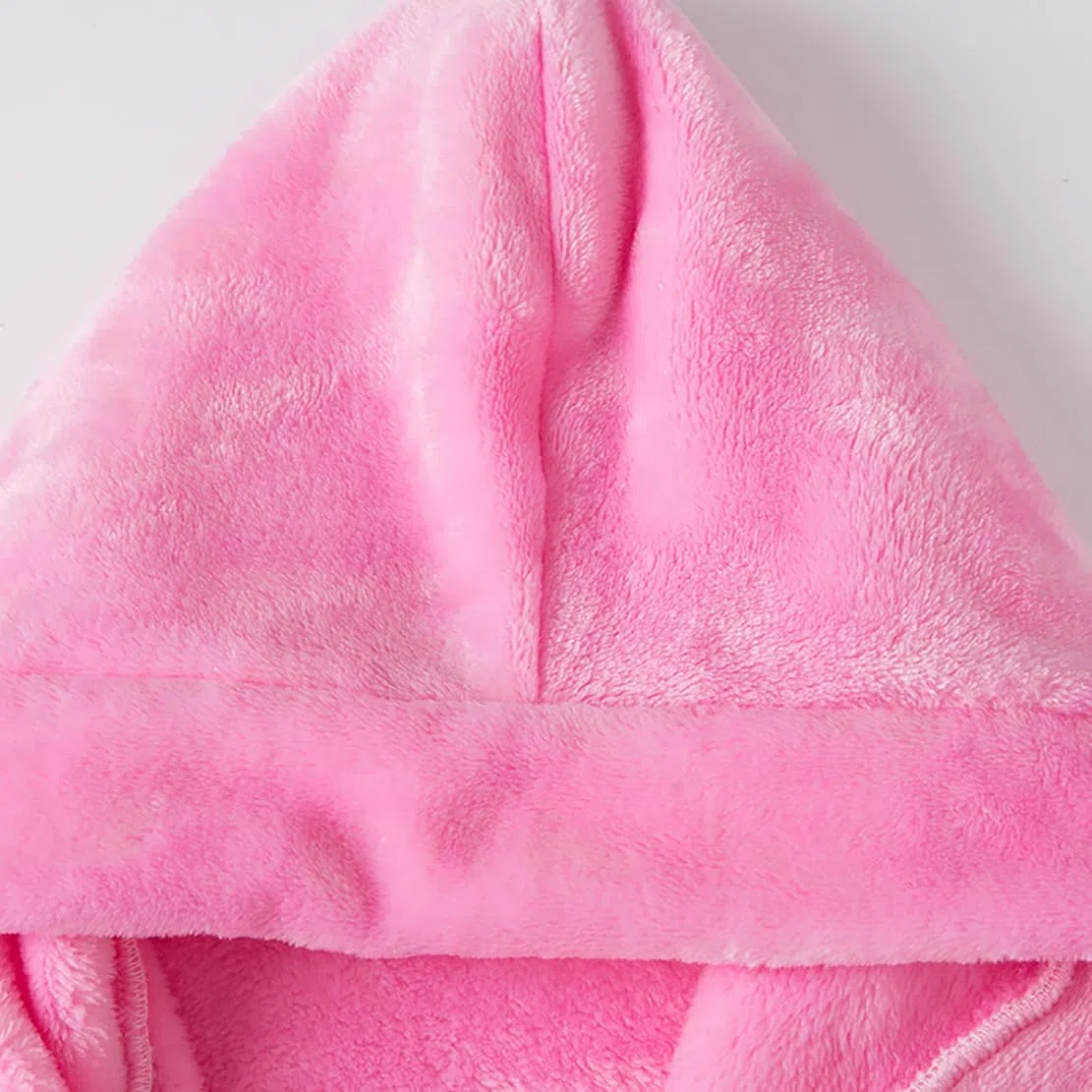 Bademantel für Mädchen, einfarbig, mit Kapuze, Flanell-Fleece-Bademantel für Jungen