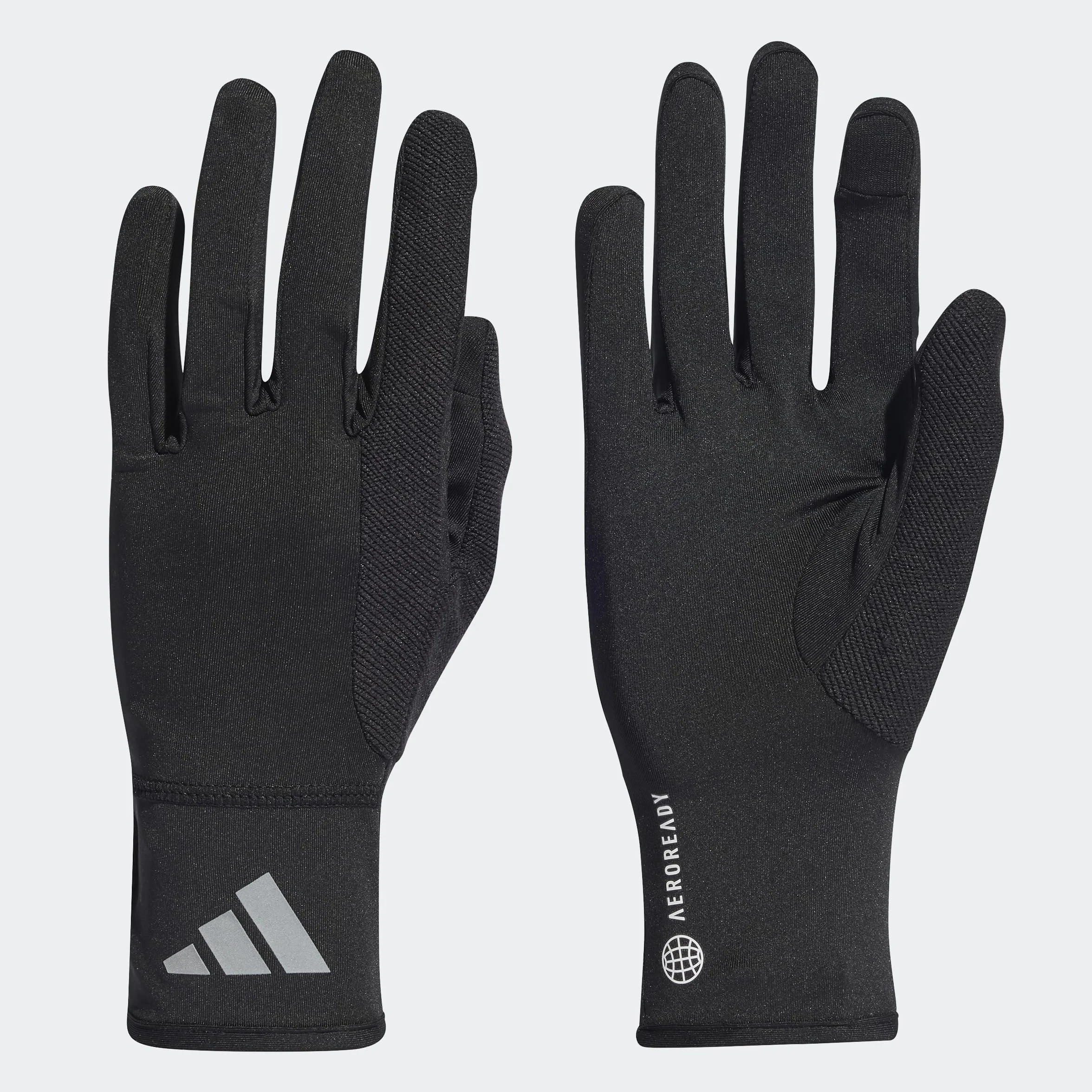 adidas Unisex AEROREADY Gloves, Black/Reflective Silver