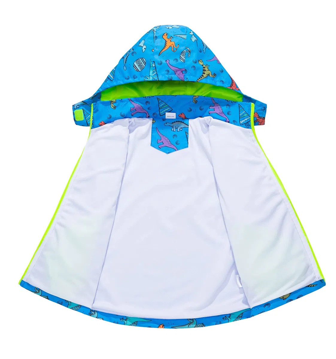 Kinder Regenjacke Kleinkind Übergangsjacke Dinosauriern Wasserdicht Outdoorjacke Winddicht mit Kapuzen