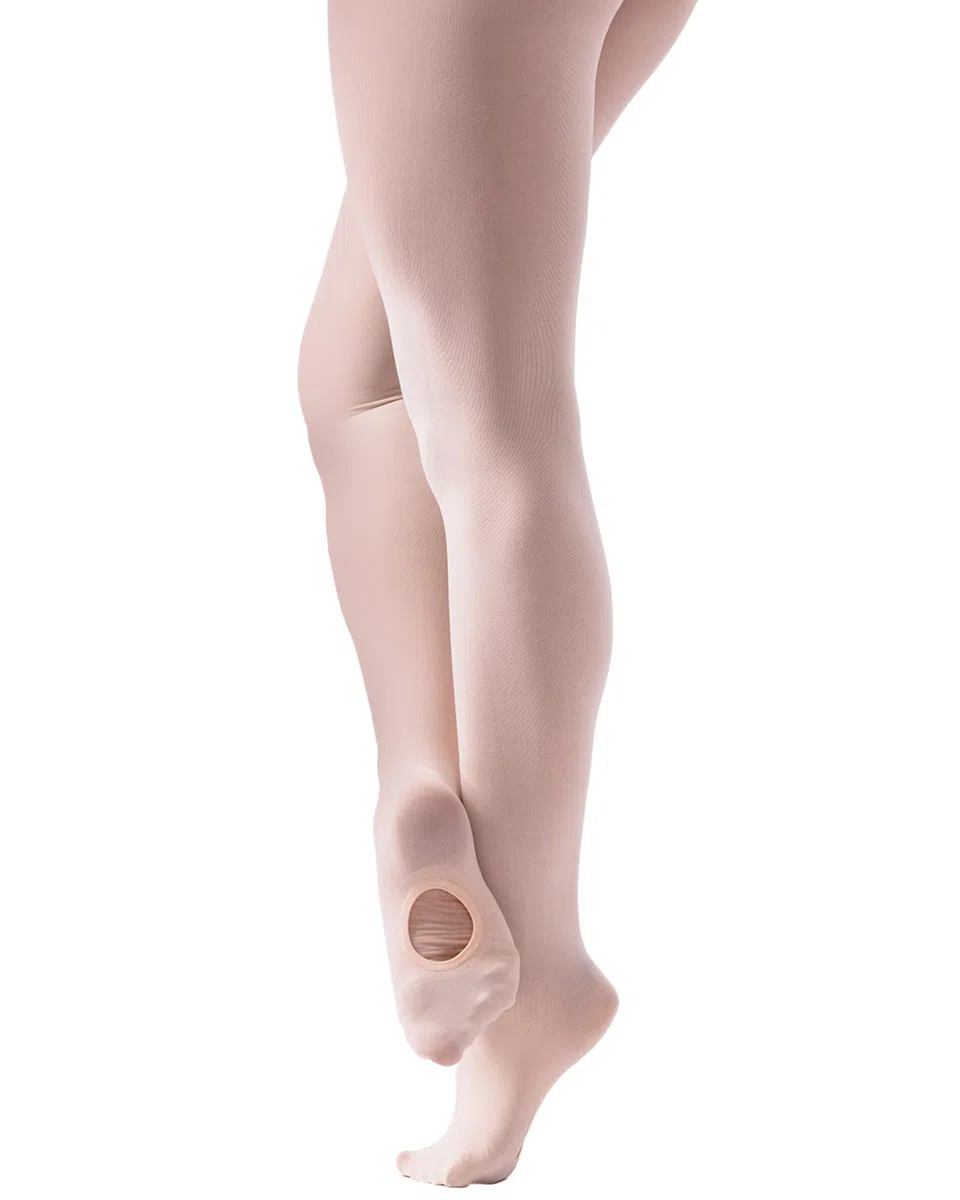 Umwandelbare Tanz-Ballettstrumpfhose aus 70 Denier Hochleistungsstoff für Mädchen & Damen in Pink & Tan
