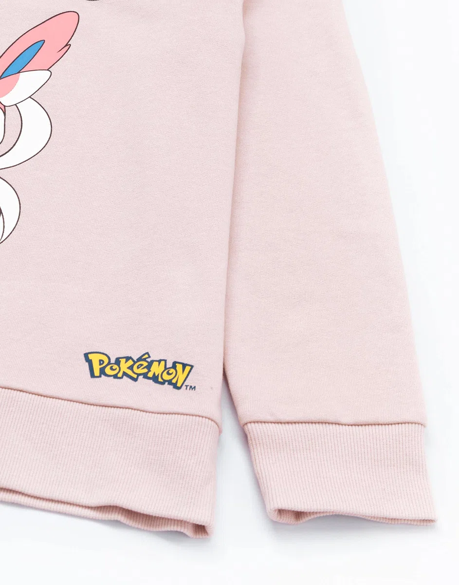 Pokemon Hoodie Girls Kids Game Gifts Sylveon Lilac Jumper Pullover