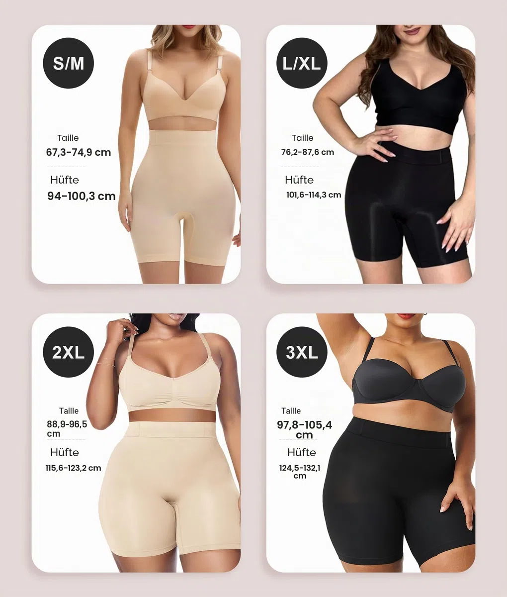 SHAPERX Shapewear Unterhose Bauchweg Damen Figurformend Miederhose Stark Formend Body Shaper Shaping Shorts