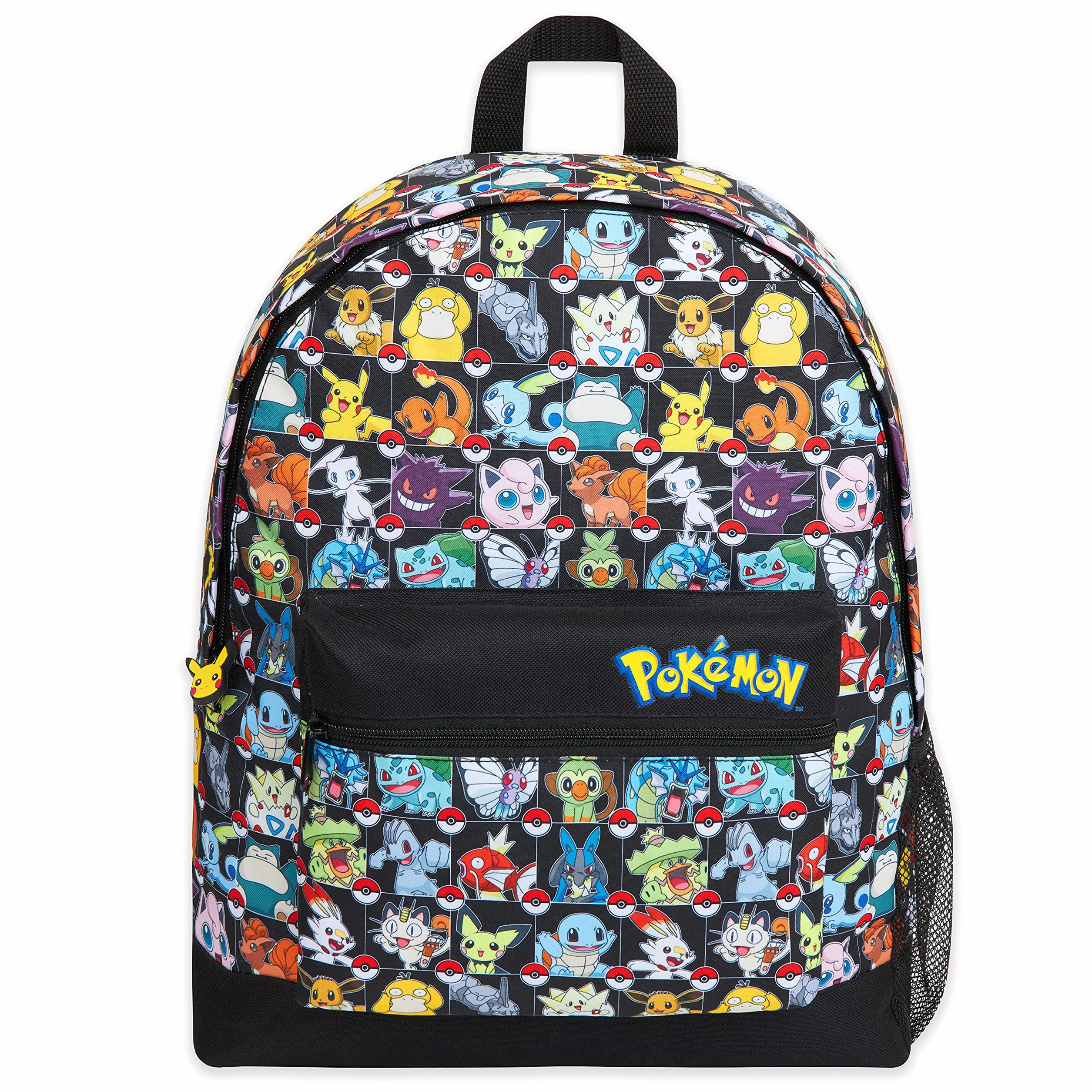 Pokemon Rucksack Kinder Teenager Lässig Schulranzen Pikachu Pokeball Kinderrucksack für Schule Sport Kita Reise Freizeit Anime Geschenk