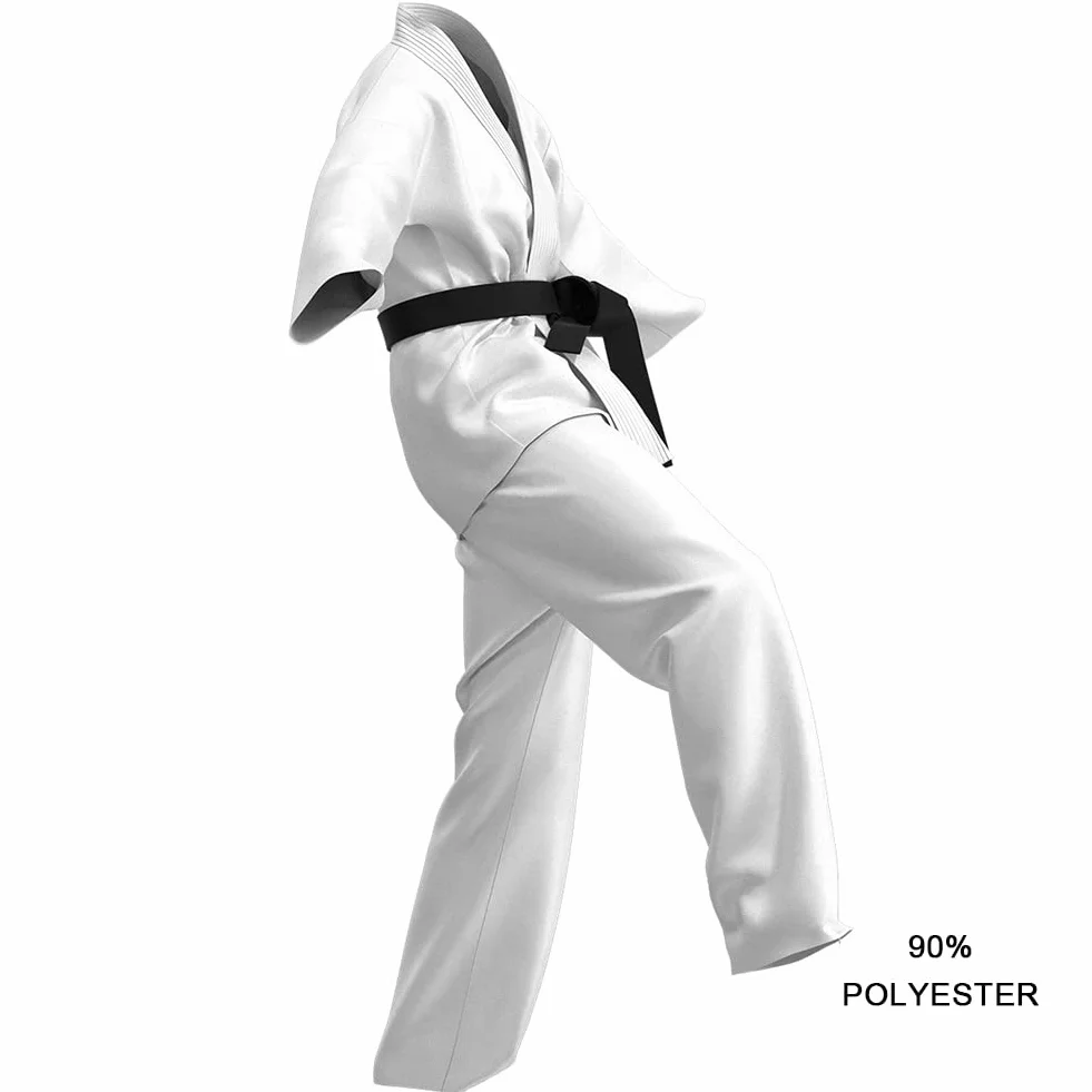 Karateanzug Kinder Mädchen Bequemer Professioneller Judoanzug Jungen V-Ausschnitt Taekwondo Anzug mit Gürtel