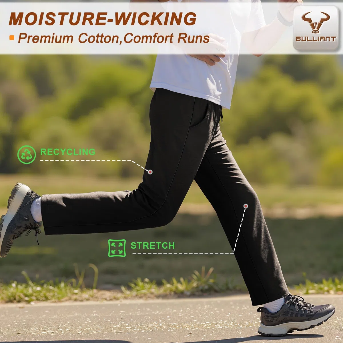 BULLIANT Jogginghose Herren, Hosen Herren Sporthose Lang Sweathose Jogger Freizeithose Trainingshose