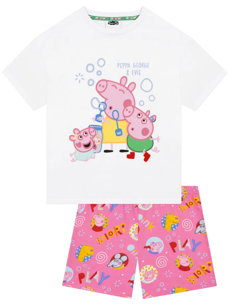 Peppa Pig Schlafanzug Für Mädchen, Pyjama Mädchen und Schlafanzug Kinder