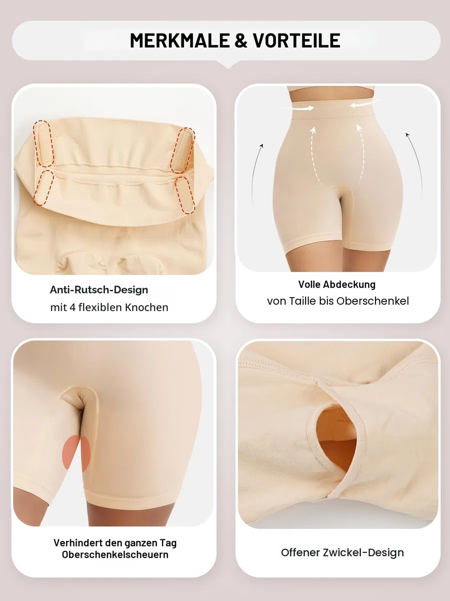SHAPERX Shapewear Unterhose Bauchweg Damen Figurformend Miederhose Stark Formend Body Shaper Shaping Shorts