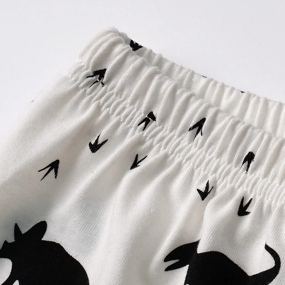 EULLA Jungen Schlafanzug Kinder Kurzarm Dinosaurier Bagger Traktor Weltraum Raumfahrt Sommer Zweiteiliger Nachtwäsche Shorty Pyjamas Set Baumwolle 92 98 104 110 116 122