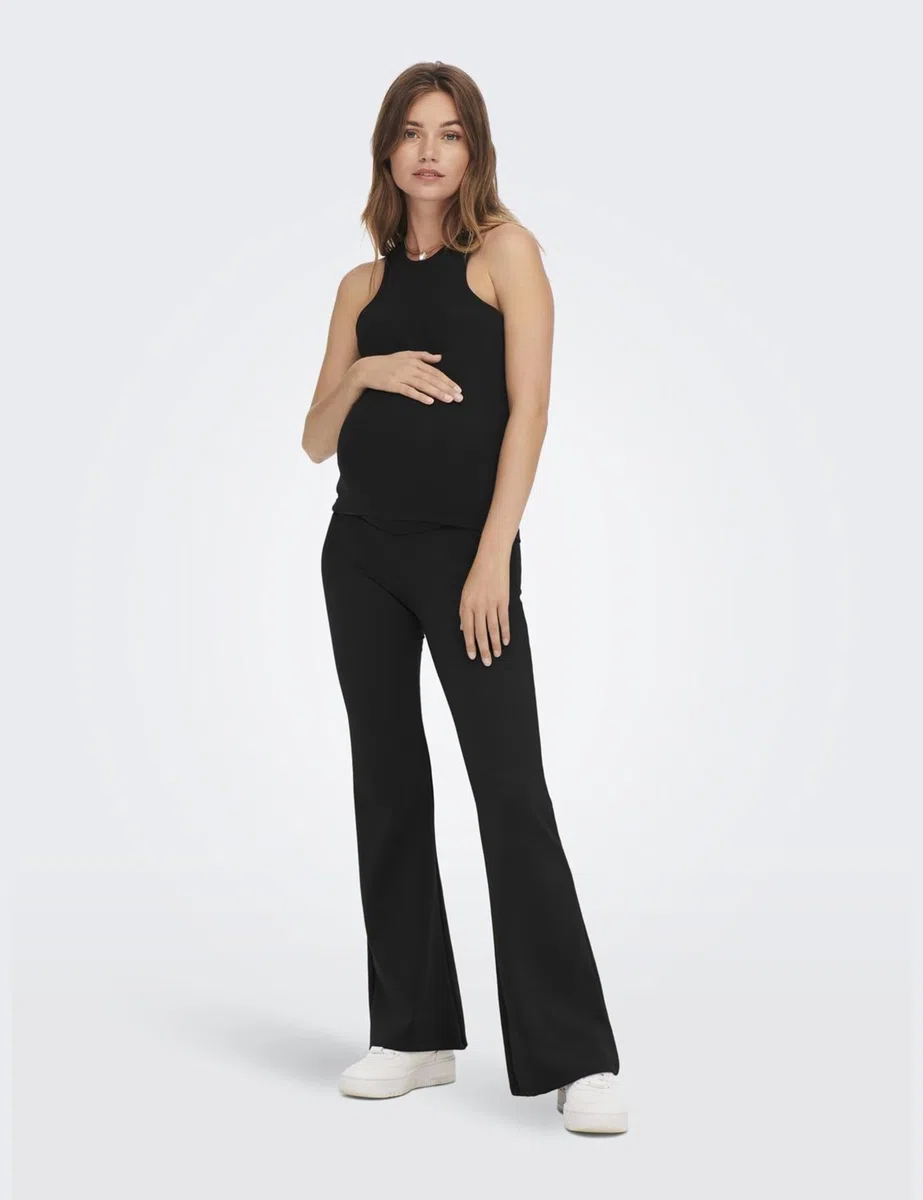 ONLY Maternity Damen Hose Olmfever Stretch Flaired Pants JRS