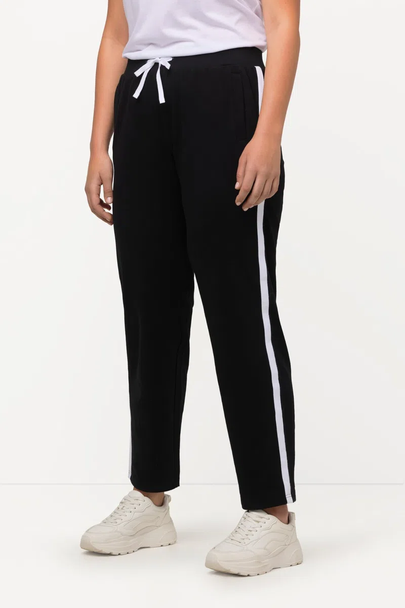 Ulla Popken Damen große Größen Übergrößen Plus Size Jogginghose, Elastikbund, Seitenstreifen 798285