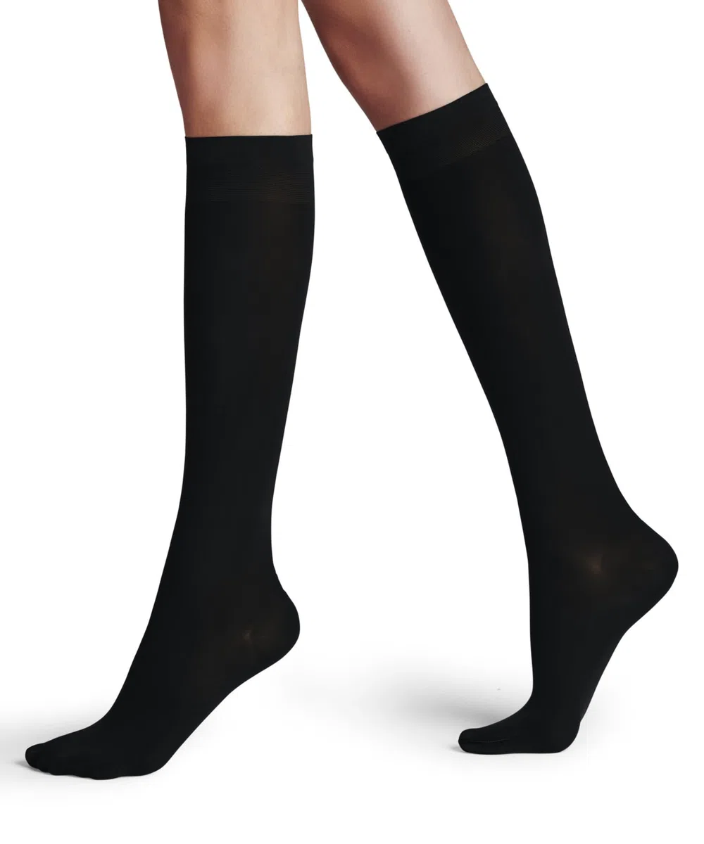 FALKE Lufthansa Travel & Comfort Damen Vitalize 40 DEN Kniestrümpfe feines weiches Material halb blickdicht Kompression druckfreier Komfortbund für Reisen sowie langes Sitzen 1 Paar