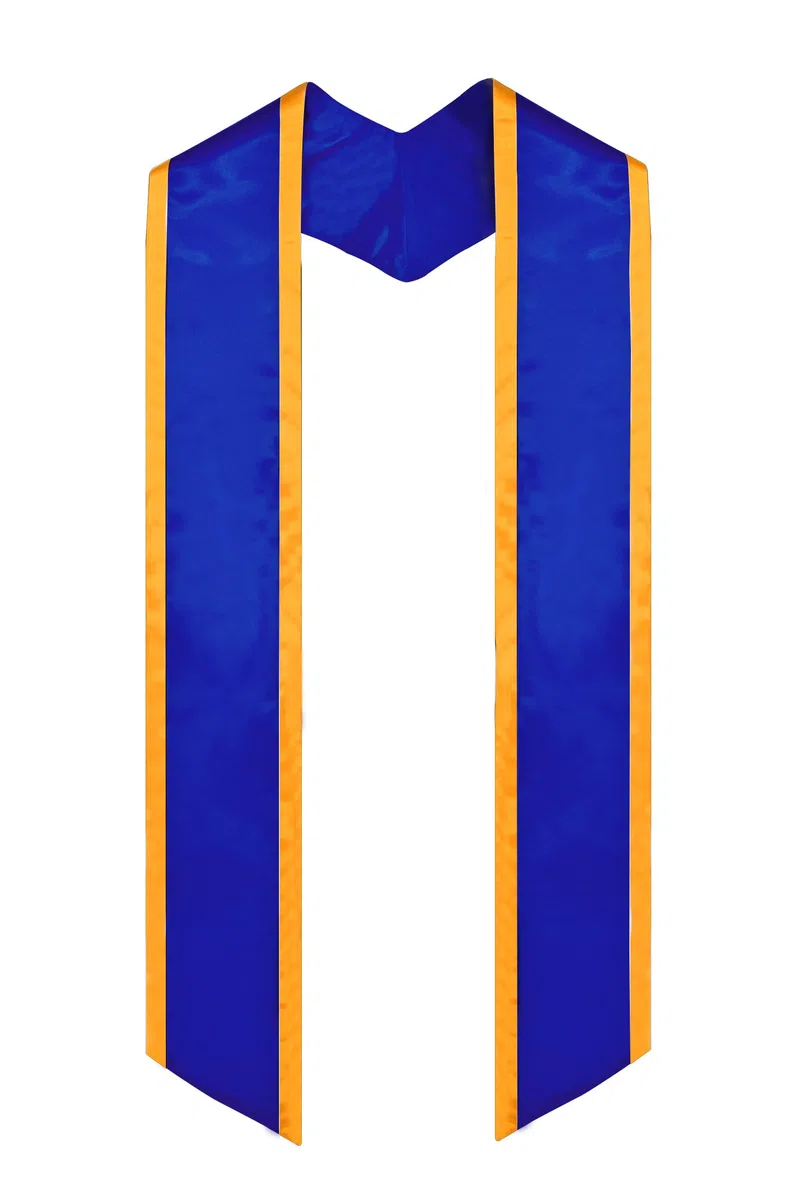GraduationMall Schlichte Graduierung Honor Abschluss Stola Abgewinkeltes Ende mit Trim Unisex Erwachsene 183cm lang