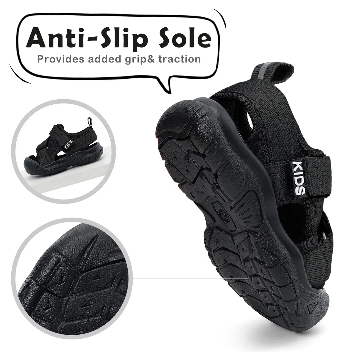 Baby Sandalen Junge Trekkingsandalen Kinder Sommer Geschlossene Zehen Barfuß Sandalen mit rutschfeste Gummisohle