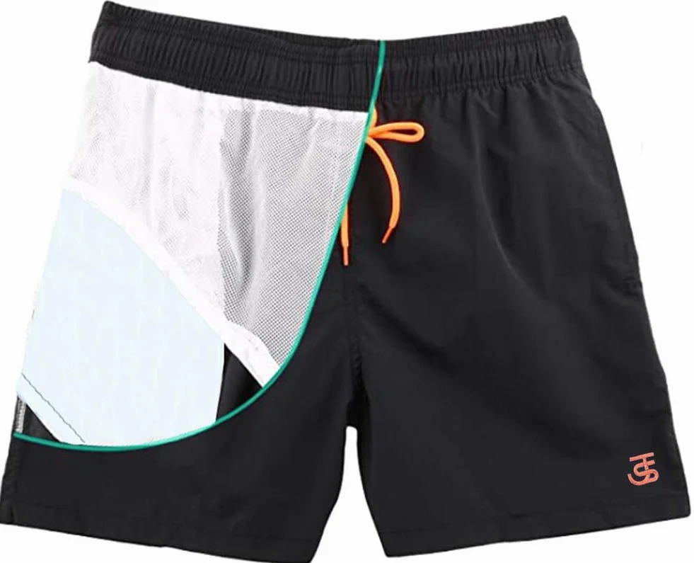 JustSun Badehose Herren Schnelltrocknend Boardshorts mit Mesh-Futter und Verstellbarem Tunnelzug