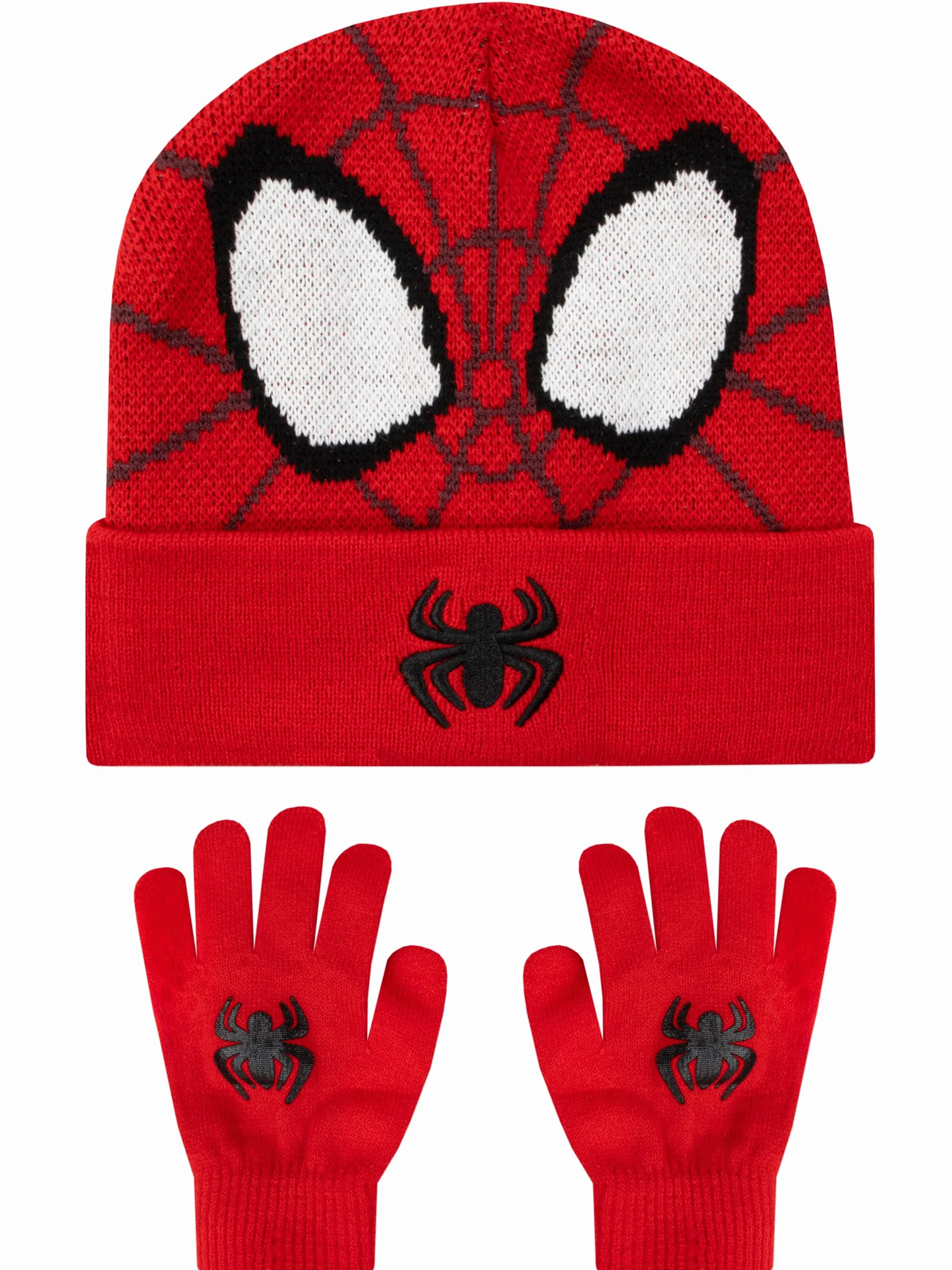 Marvel Spiderman Mütze Und Handschuhe, Rote Wintermütze Kinder & Handschuhe Kinder, Mütze Jungen Winterset