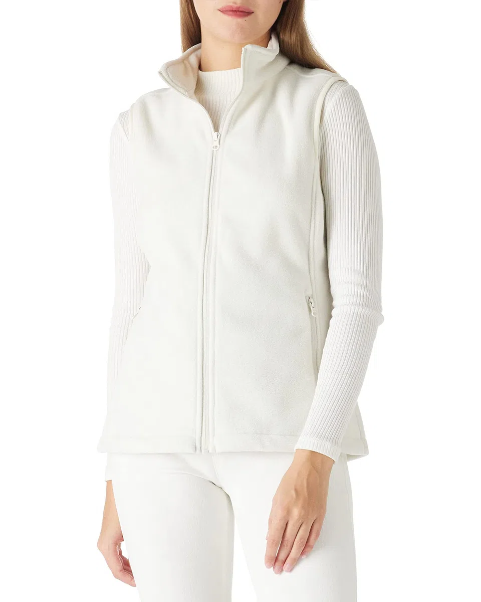 Outdoor Ventures Fleece Weste für Damen,Weich Ärmellos Jacke mit Reißverschlusstaschen, Sport Laufweste Frühling Herbst Fleeceweste Frauen