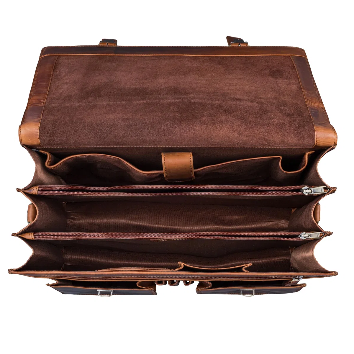 STILORD 'Anton' Echtleder Aktentasche XL - 15.6" Laptopfach - aufsteckbar - Verbesserte Version Farbe:Sesto - Cognac