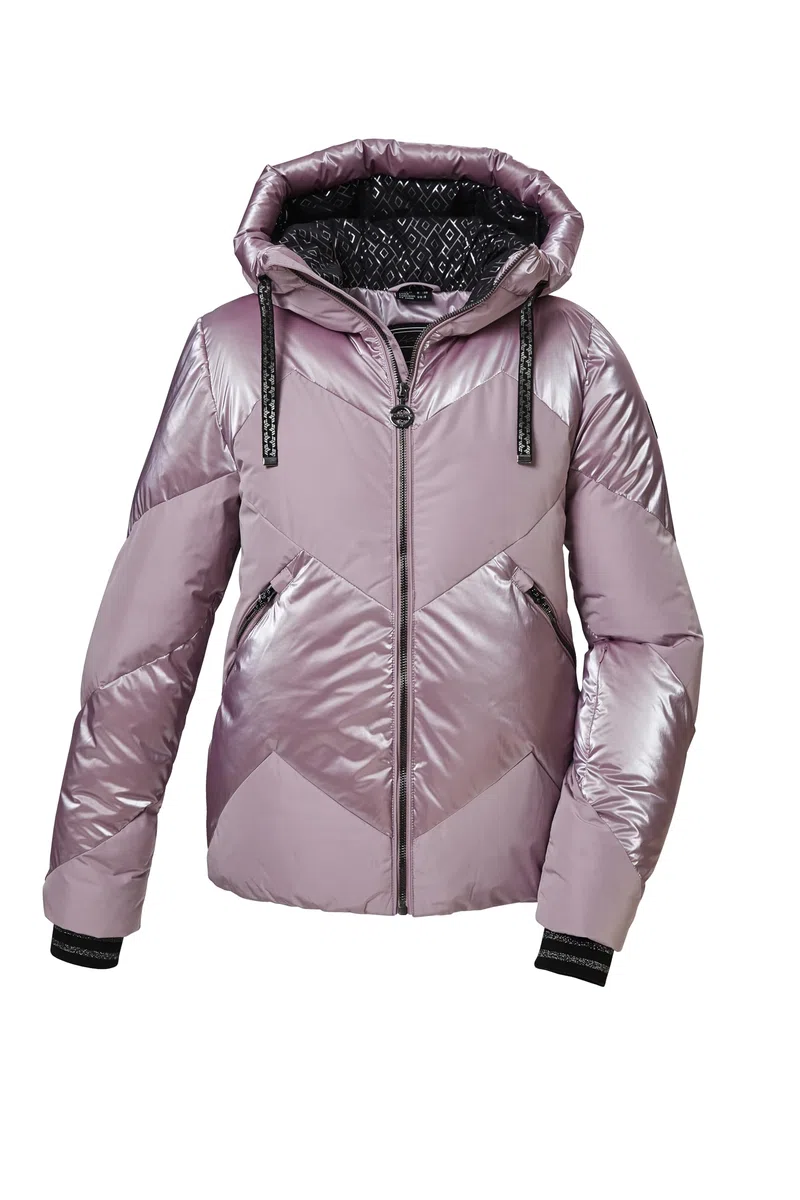 Killtec Damen Ksw 100 Wmn Ski Qltd Jckt Skijacke/Funktionsjacke in Daunenoptik mit abzippbarem Schneefang