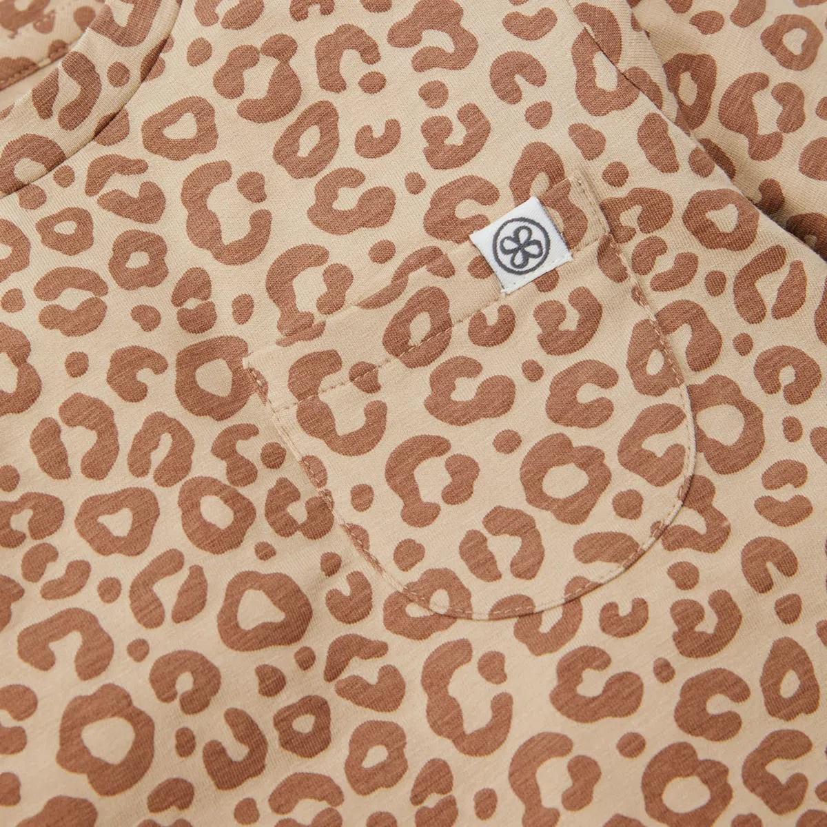 Cloby Kinder Long Sleeve Shirt/Langarmshirt - mit UV-Schutz (UPF 50+) - für Jungen und Mädchen - Leopard braun (Gr. 3-4 Jahre)