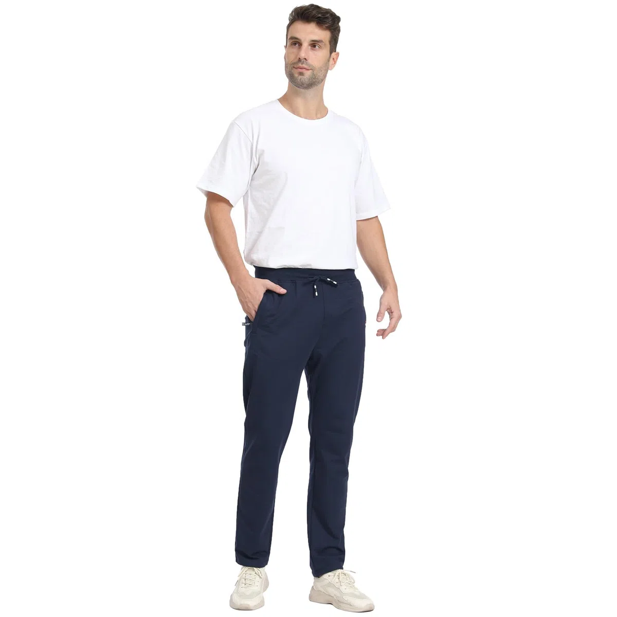 JustSun Jogginghose Herren Baumwolle Trainingshose Freizeithose mit Reißverschlusstaschen