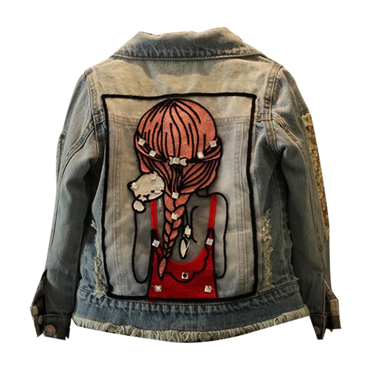 Kinder Mädchen Jeansjacke Baumwolle Denim Jacke Süß Kinder Frühling Herbst Jacke