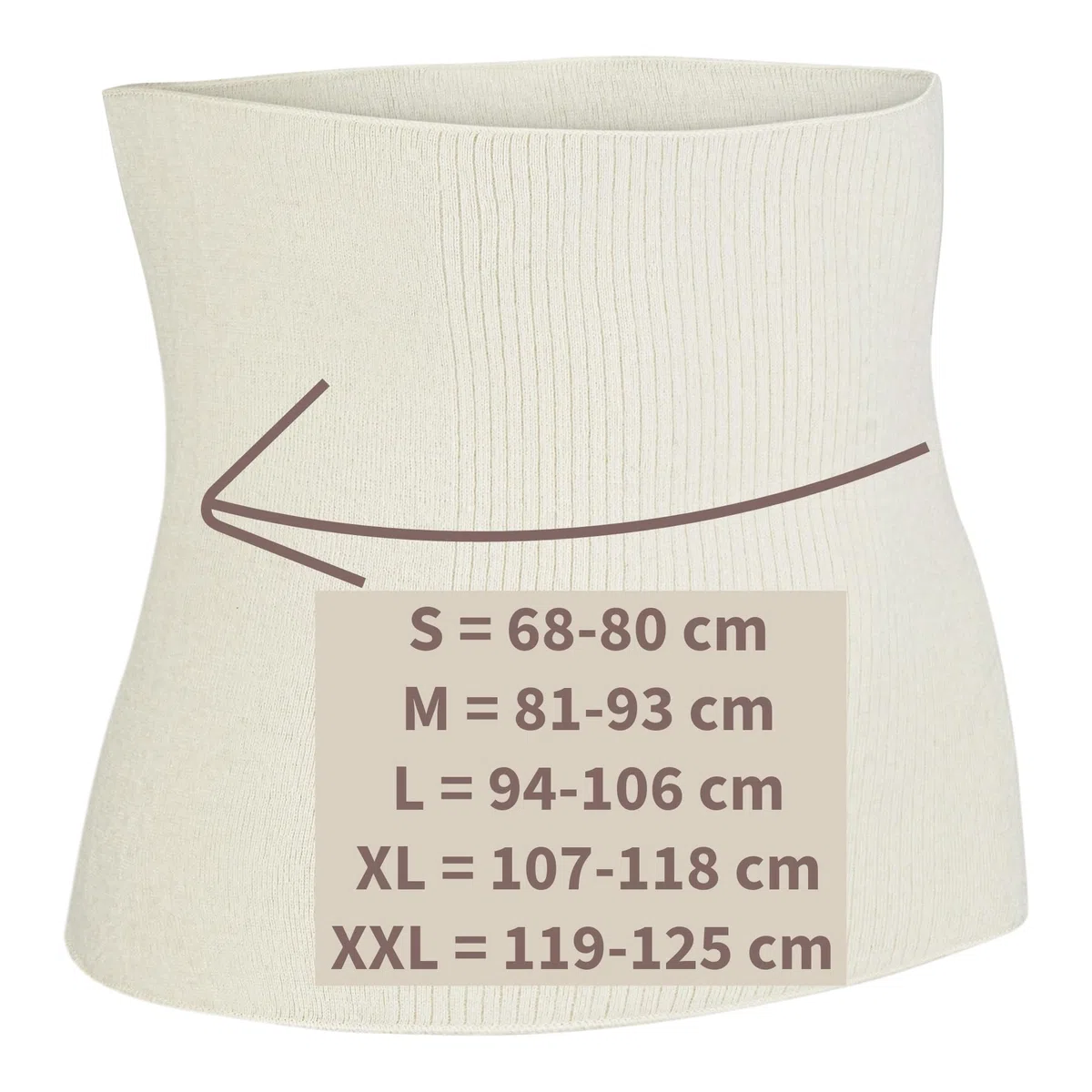 moser Angora Nierenwärmer natur unisex versch. Größen