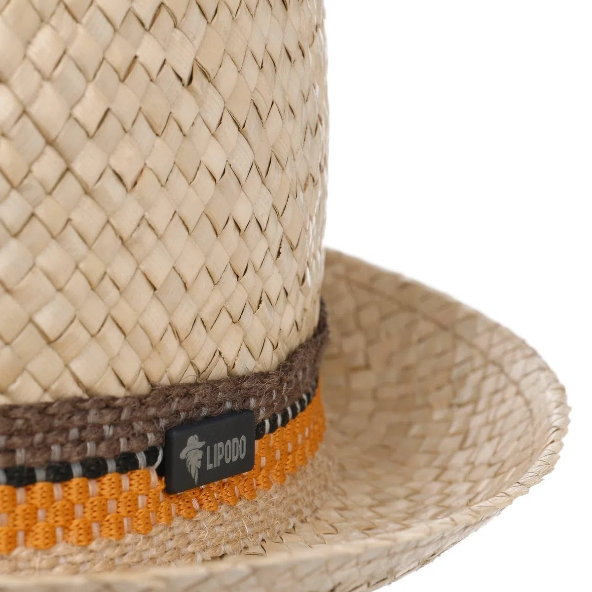 Lipodo Classic Diamond Crown Strohhut Porkpie Sonnenhut Made in Italy Damen und Herren Frühling Sommer