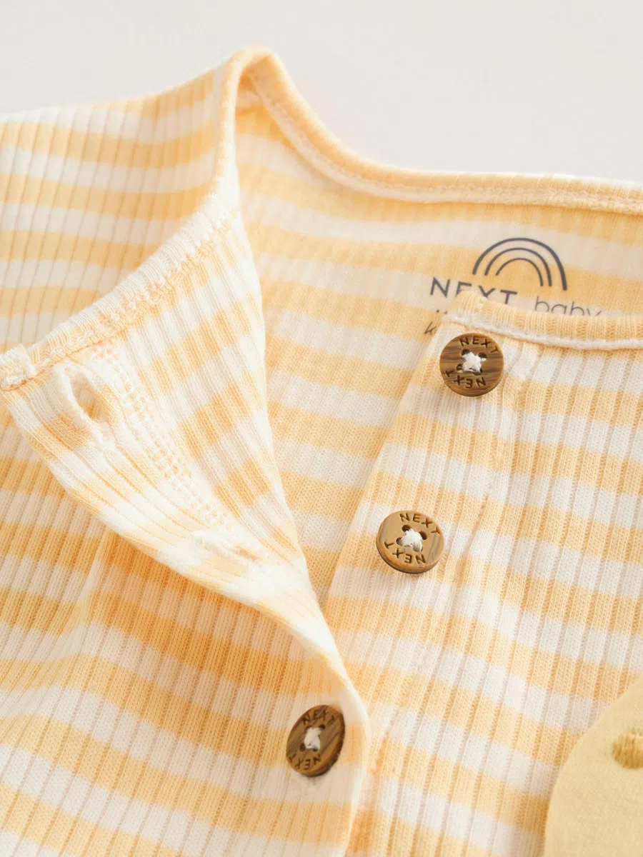 NEXT Baby Mädchen 3er-Pack Jersey-Babystrampler