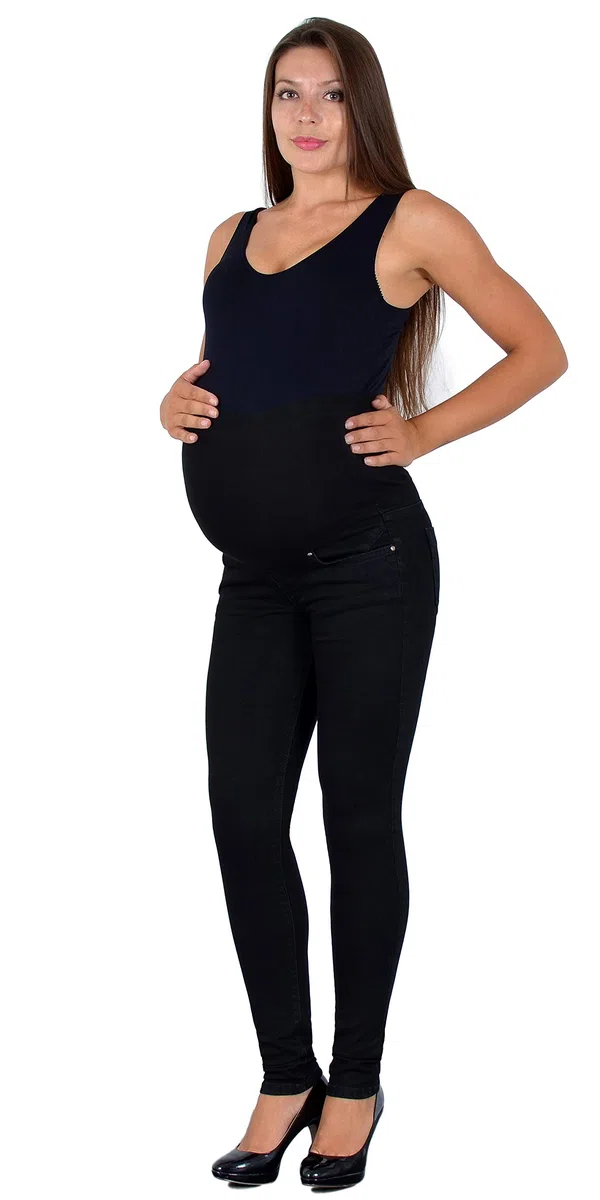 ESRA Schwangerschaftshose Umstandshose Jeans Hose Skinny für Schwangerschaft Maternity J531